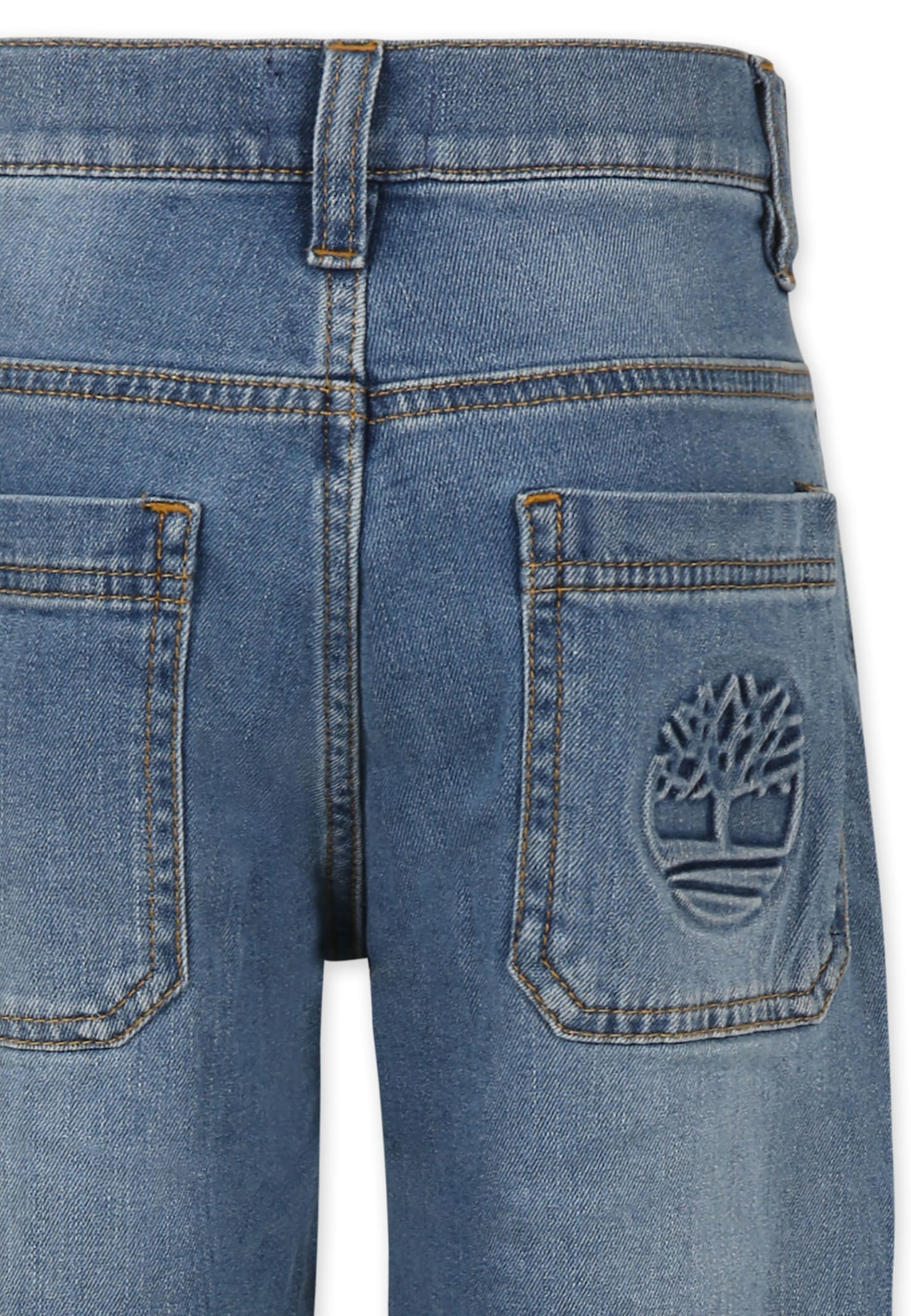 Timberland Denim Jeans For Boy With Tree In Denim