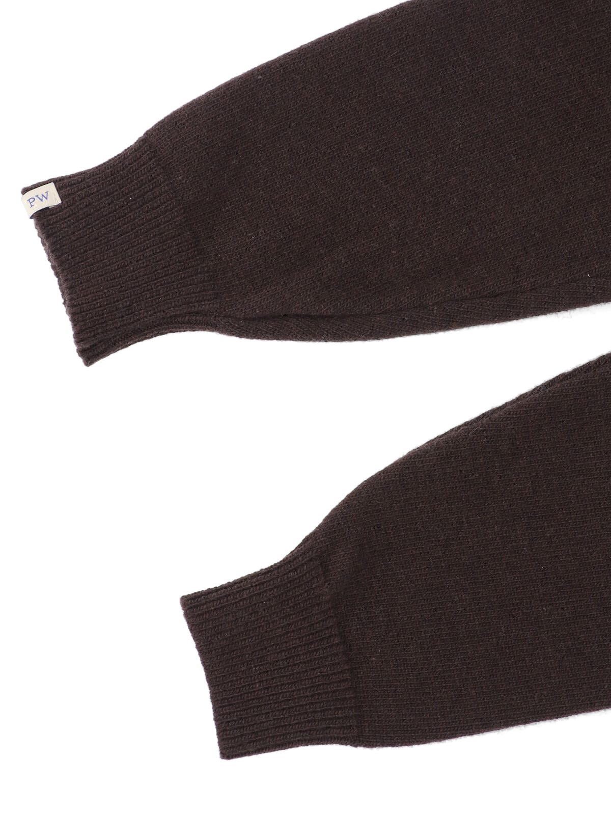 Paloma Wool Cozy Knit Scarf Ribbed Cuffs In Brown