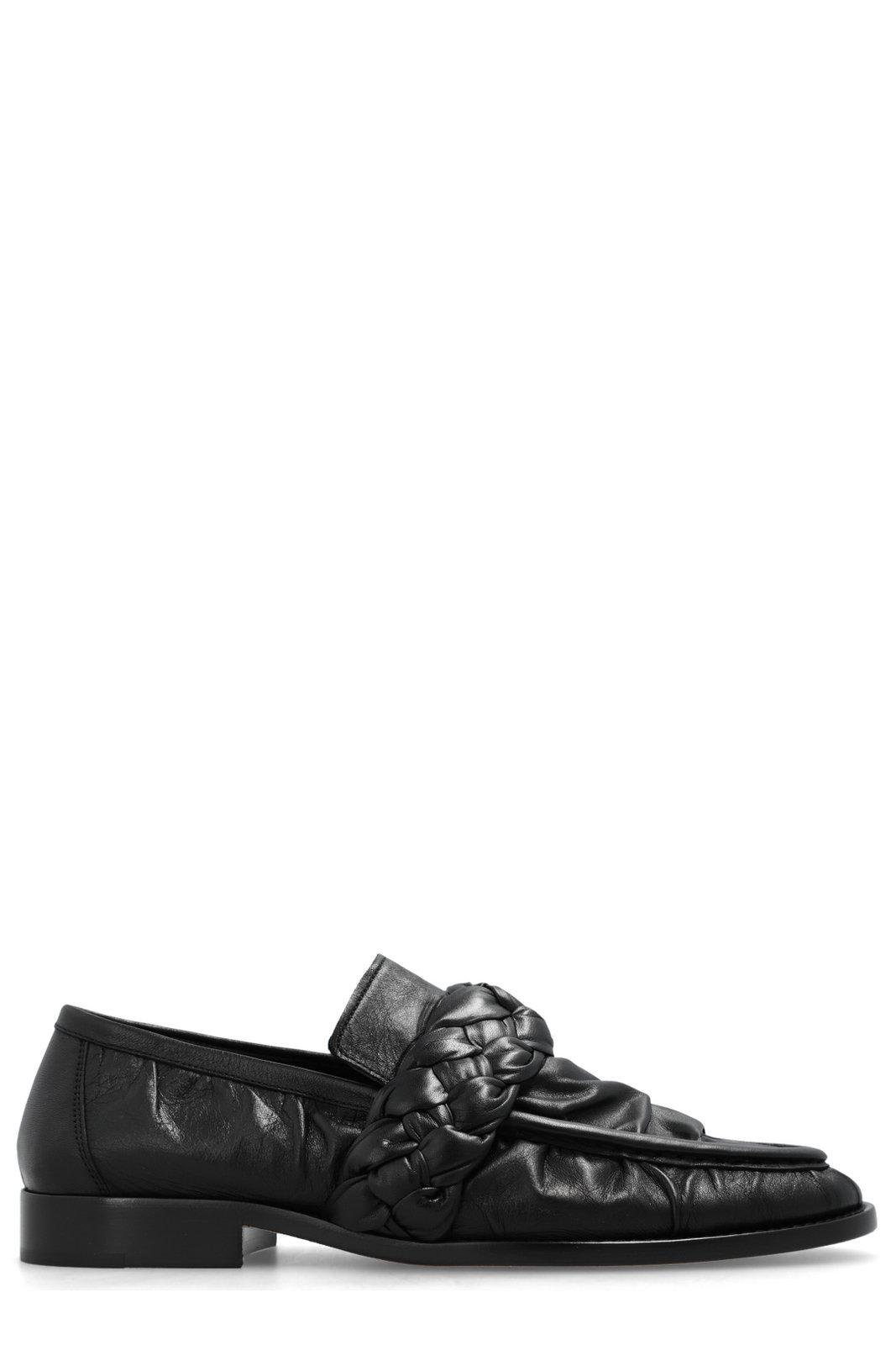 Shop Bottega Veneta Astaire Slip-on Loafers In Black