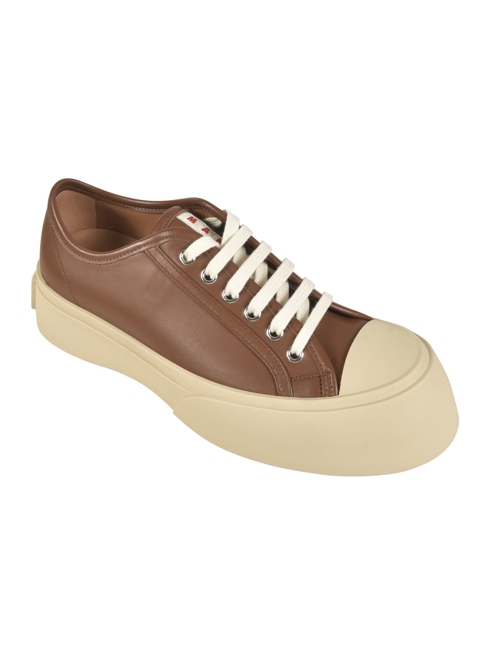 Shop Marni Classic Logo Lace-up Sneakers In 00m28