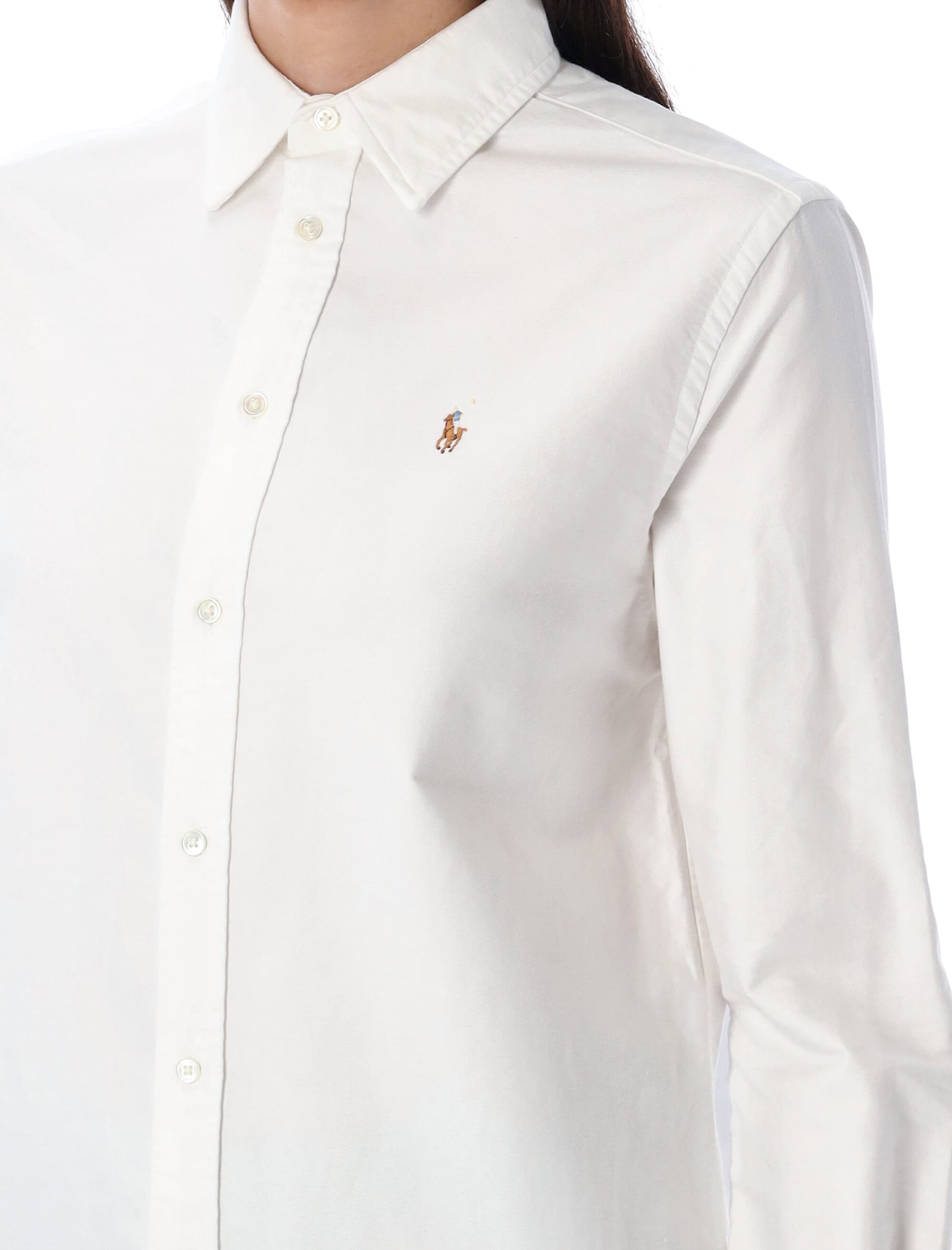 Polo Ralph Lauren Relaxed Fit Oxford Shirt In White