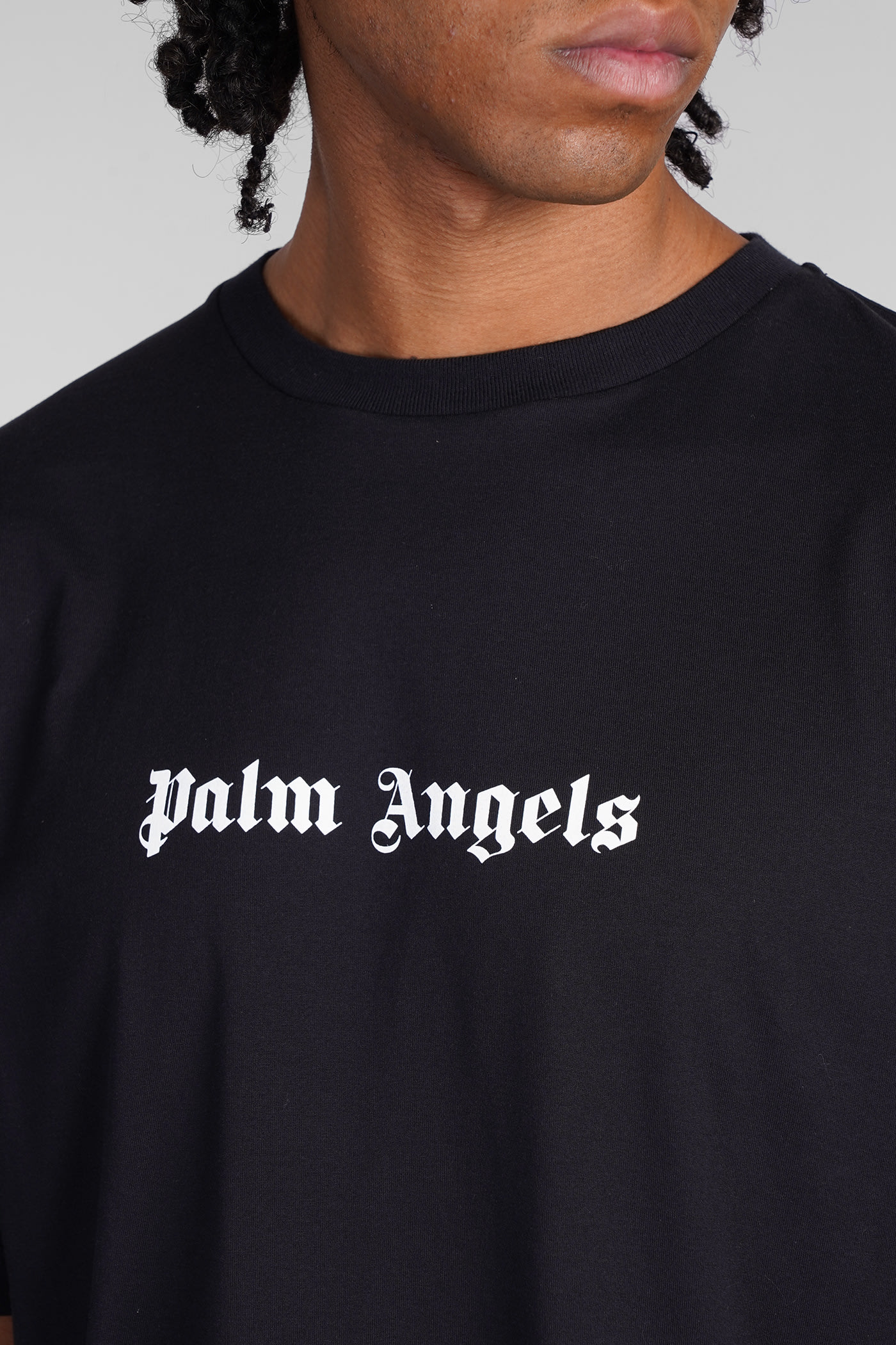 Shop Palm Angels T-shirt In Black Cotton