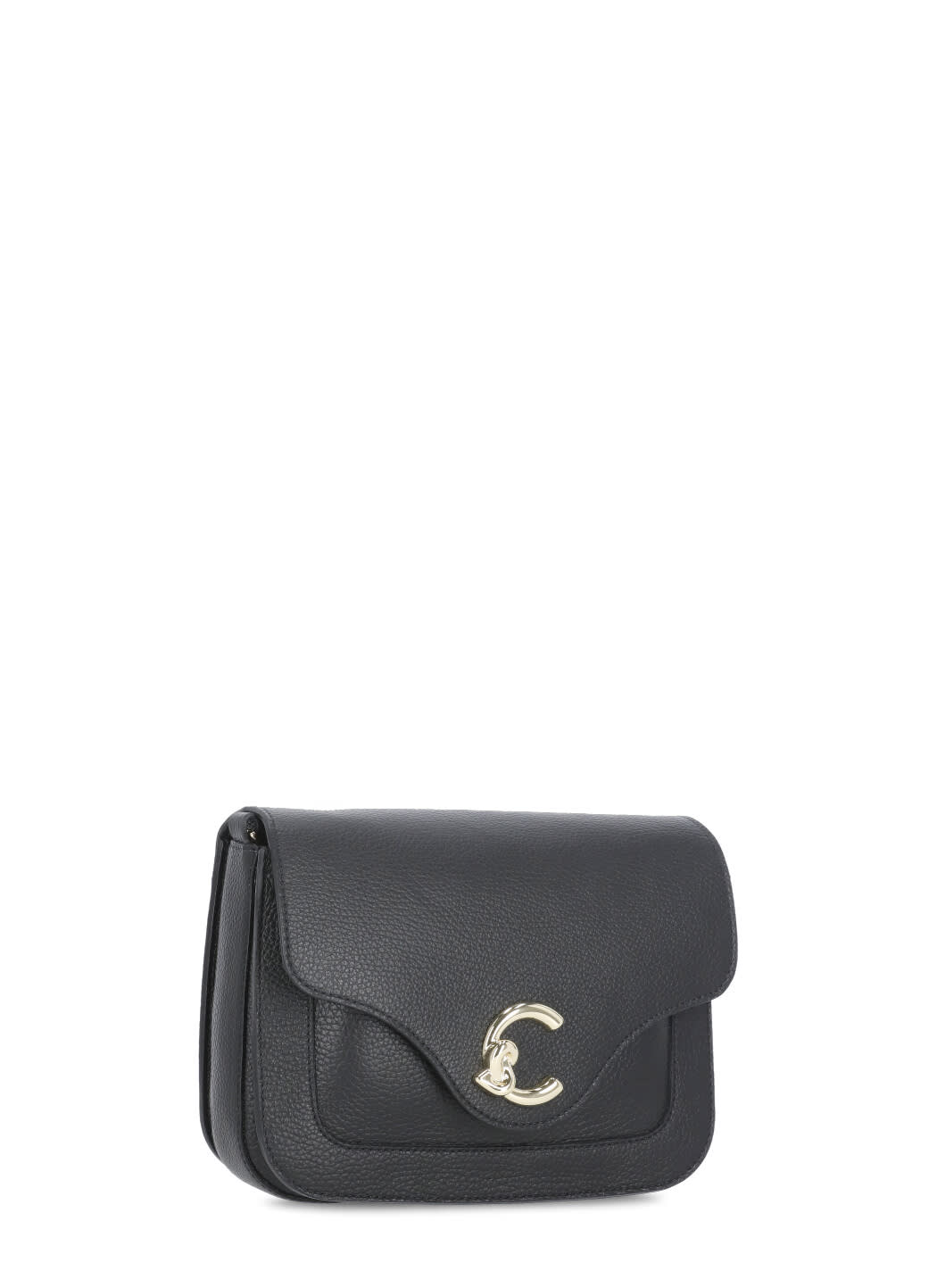 Coccinelle Black Leather Shoulder Bag In Black