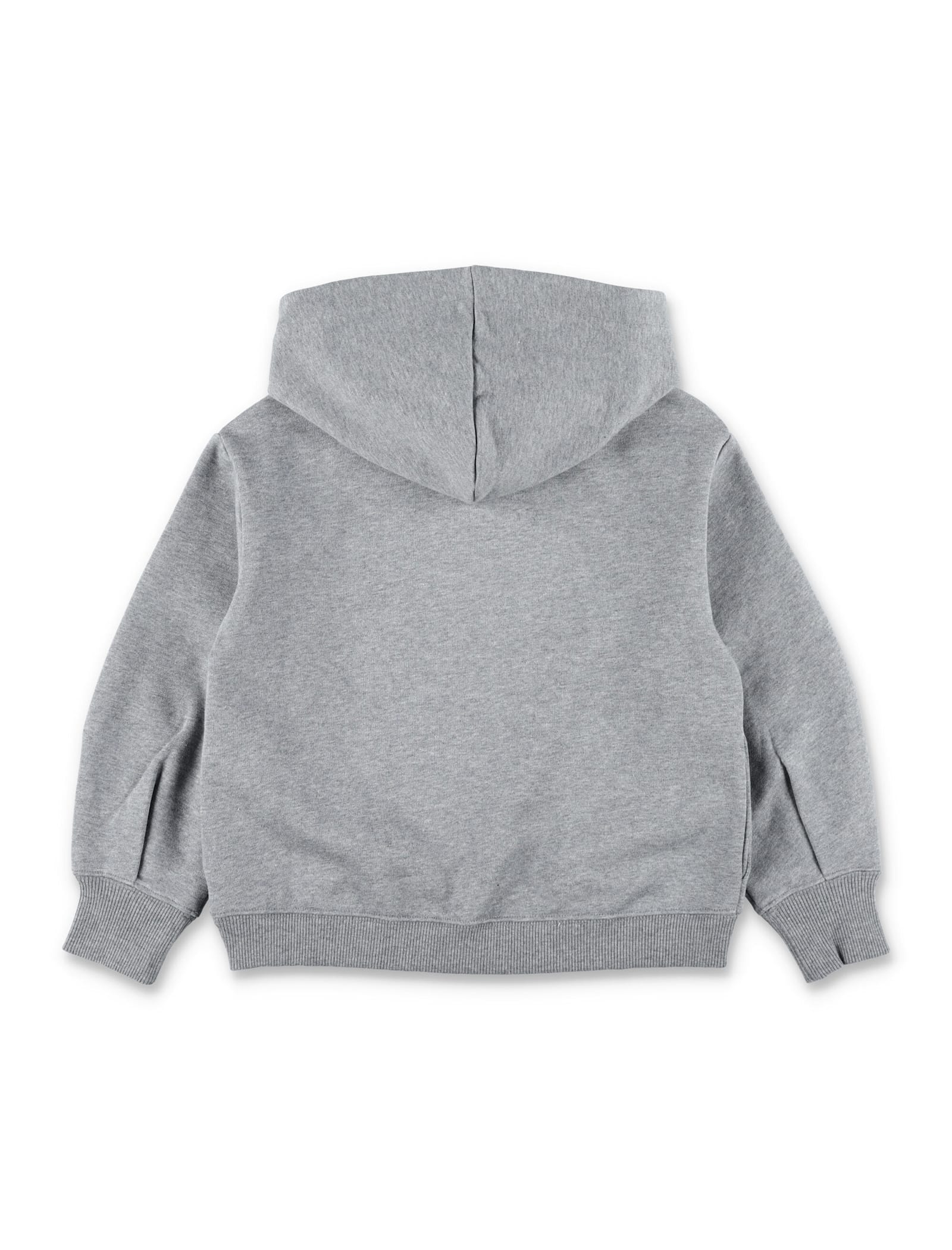 Chloé Kids Brushed Fleece Logo Hoodie In Gray