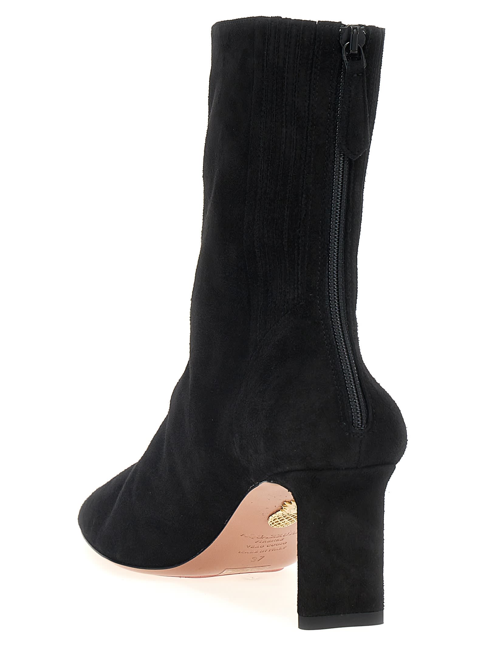 Shop Aquazzura Blade Ankle Boots In Black