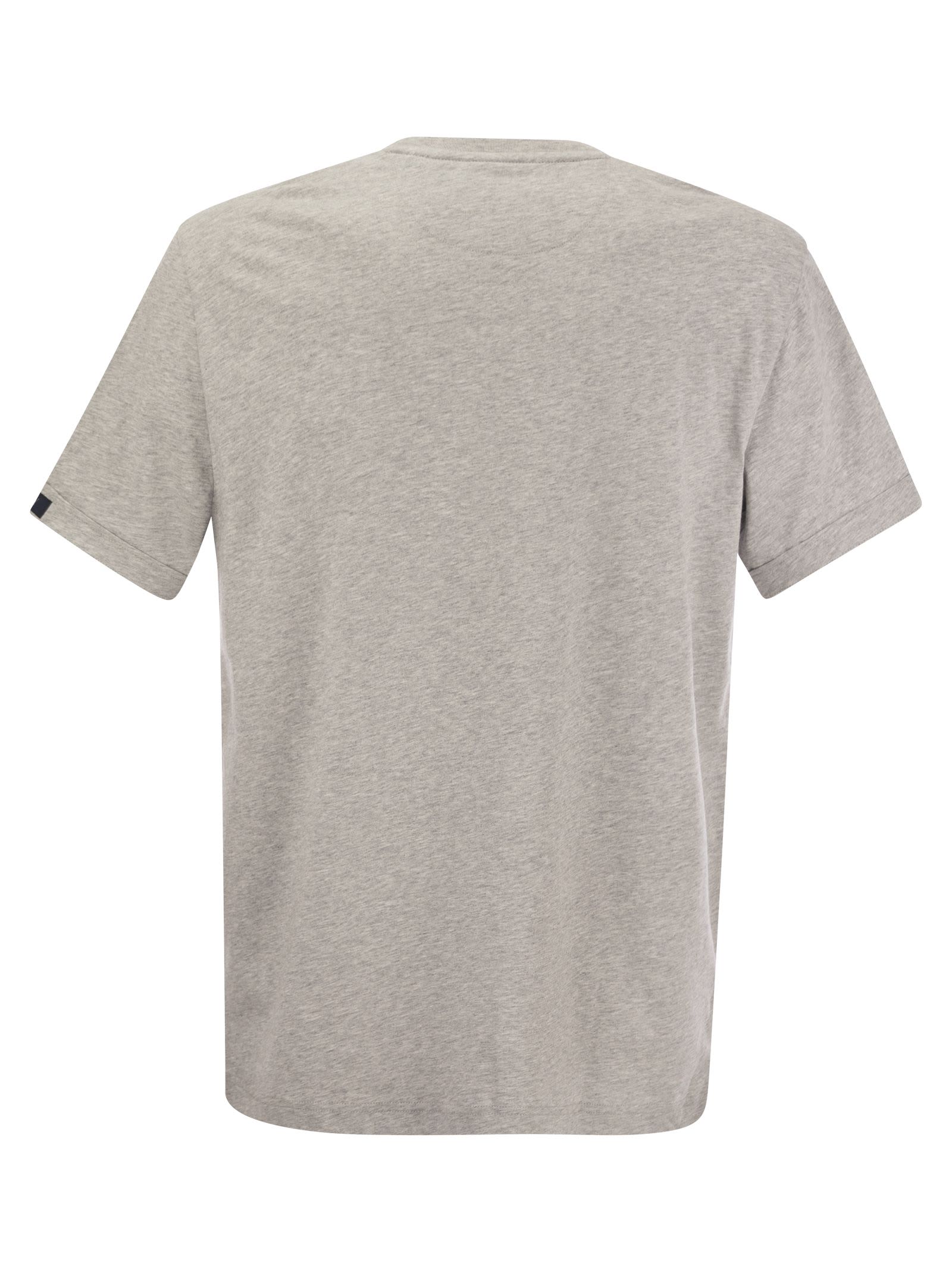 Shop Fay Cotton T-shirt In Grey