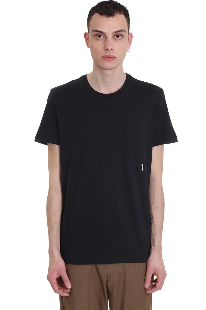 LOW BRAND B 133 T-SHIRT IN BLACK COTTON,11353244