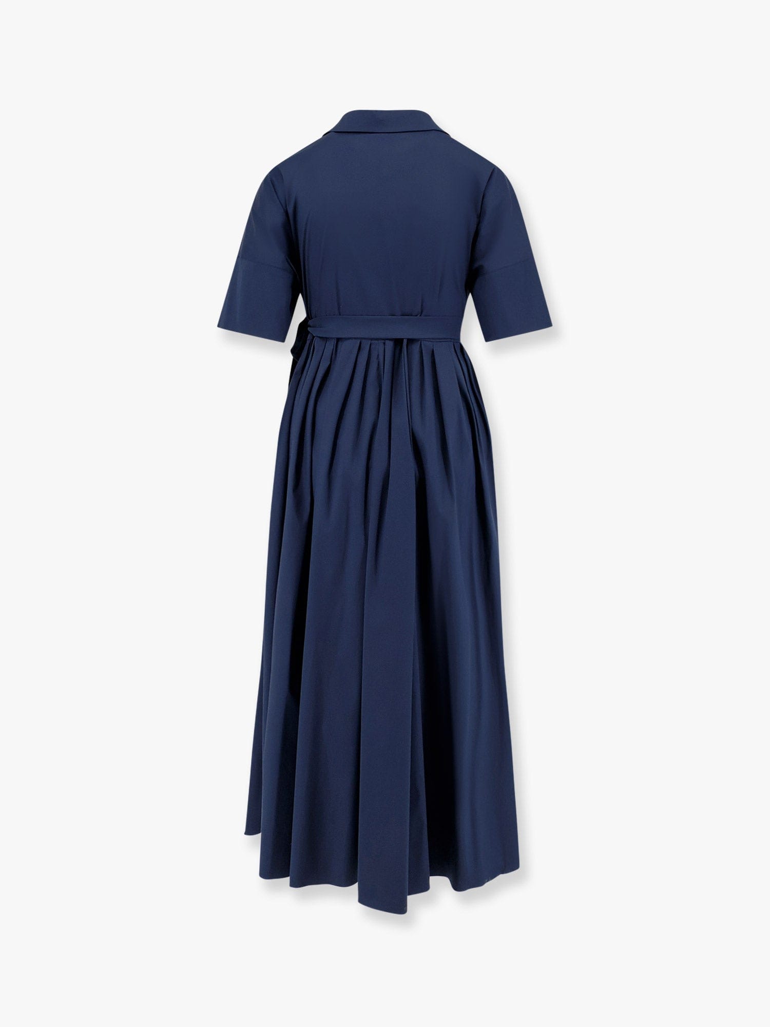 's Max Mara Waist Belt Pleated Wrap Dress In Blue