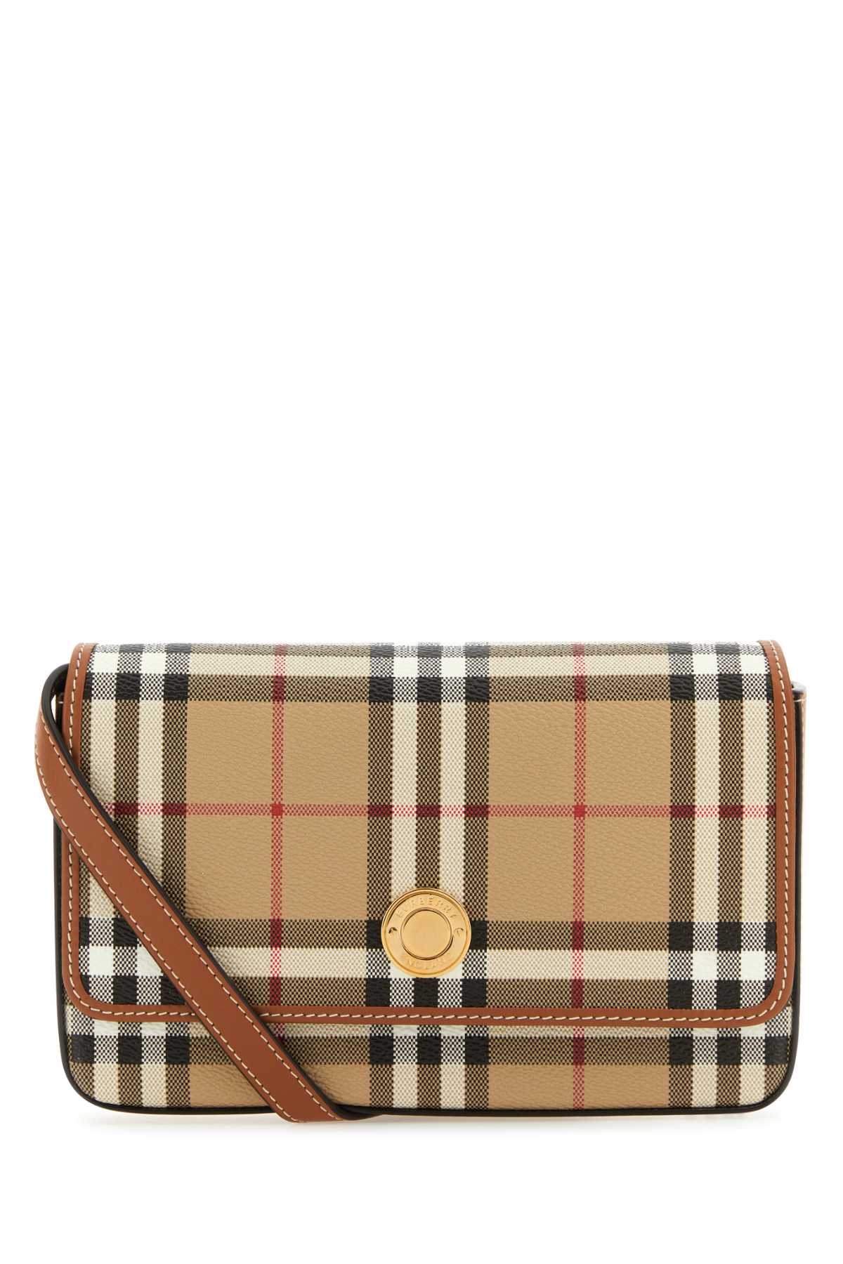 Shop Burberry Printed Canvas Hampshire Crossbody Bag In Archivebeige