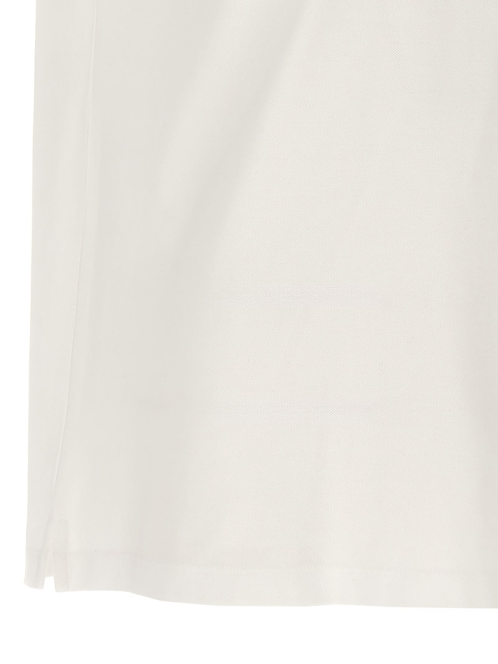 Shop Apc Logo Embroidery Polo Shirt In White