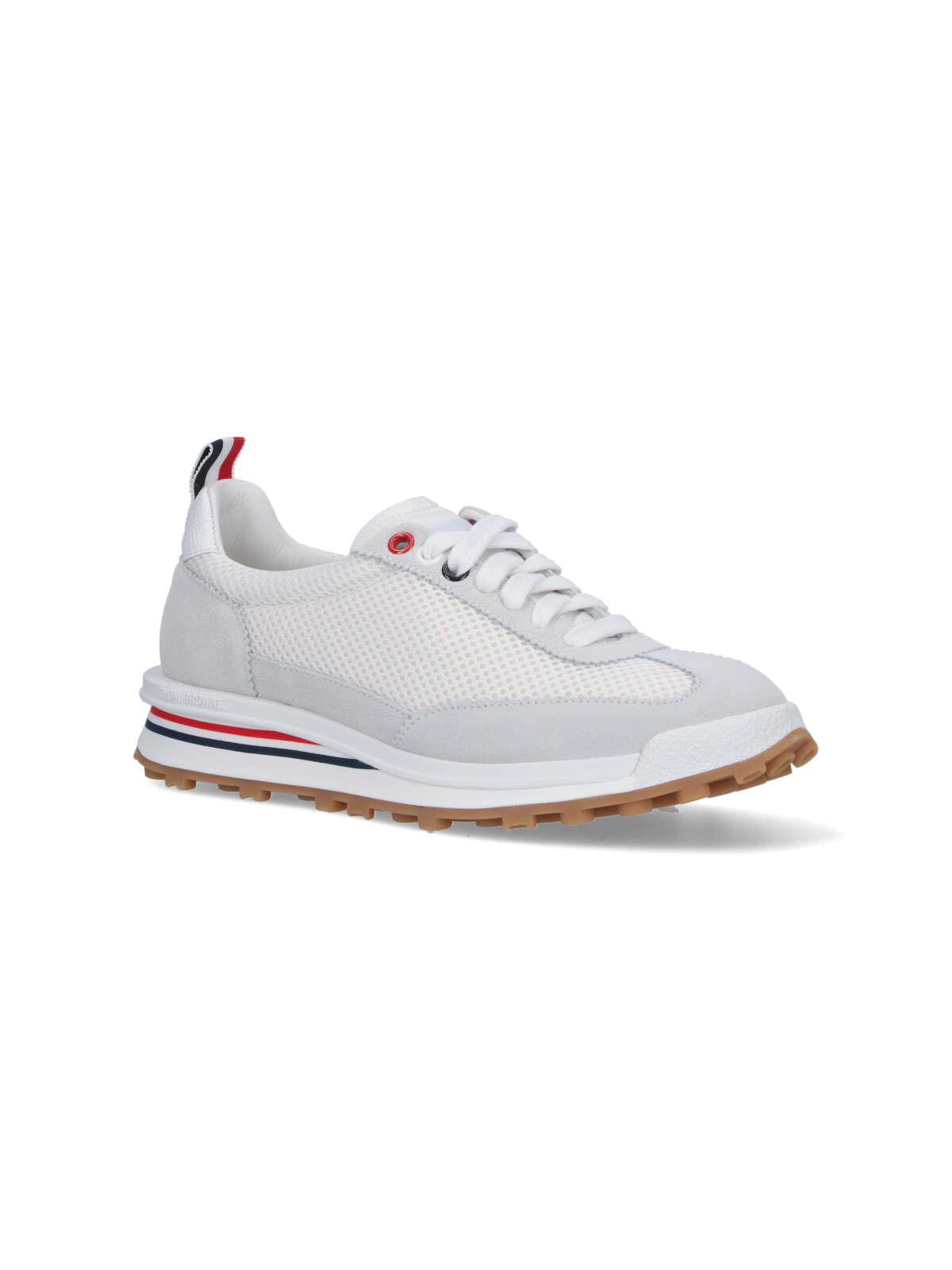 Shop Thom Browne Tech Runner Sneakers In White