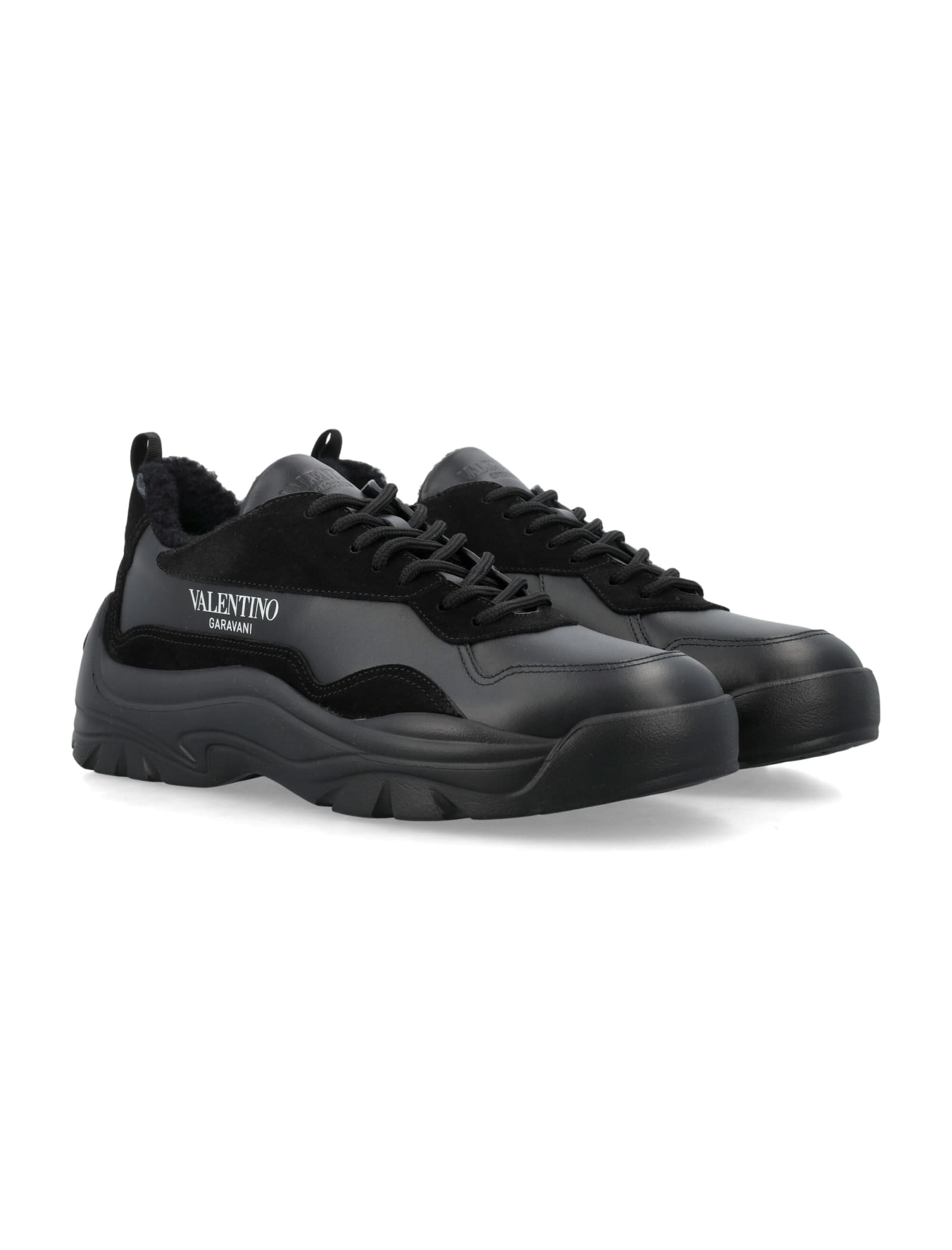 Shop Valentino Gumboy Sneakers In Black