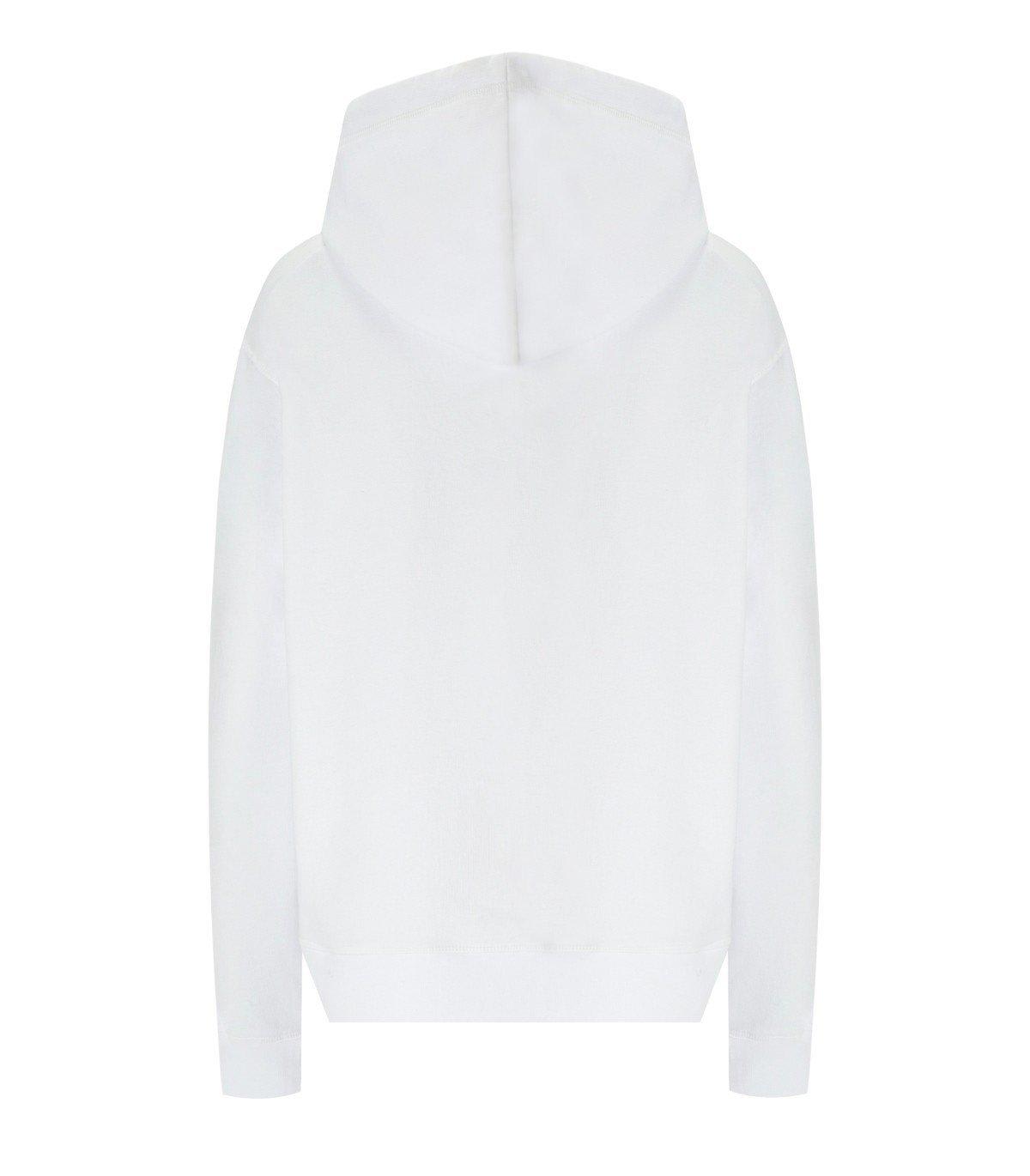 Shop Dsquared2 Hilde Doll Cool Fit Hoodie In Bianco