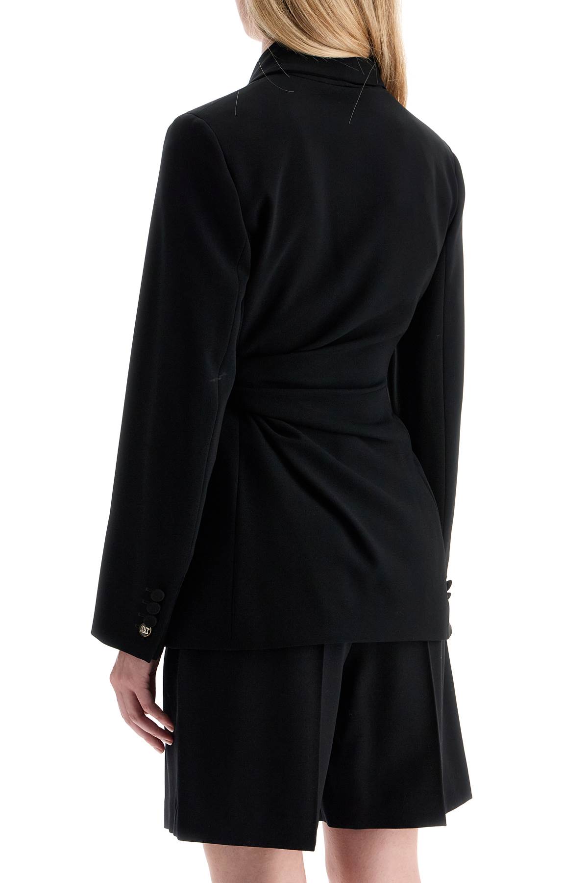 Shop Max Mara Comma Robe Jacket In Nero (black)