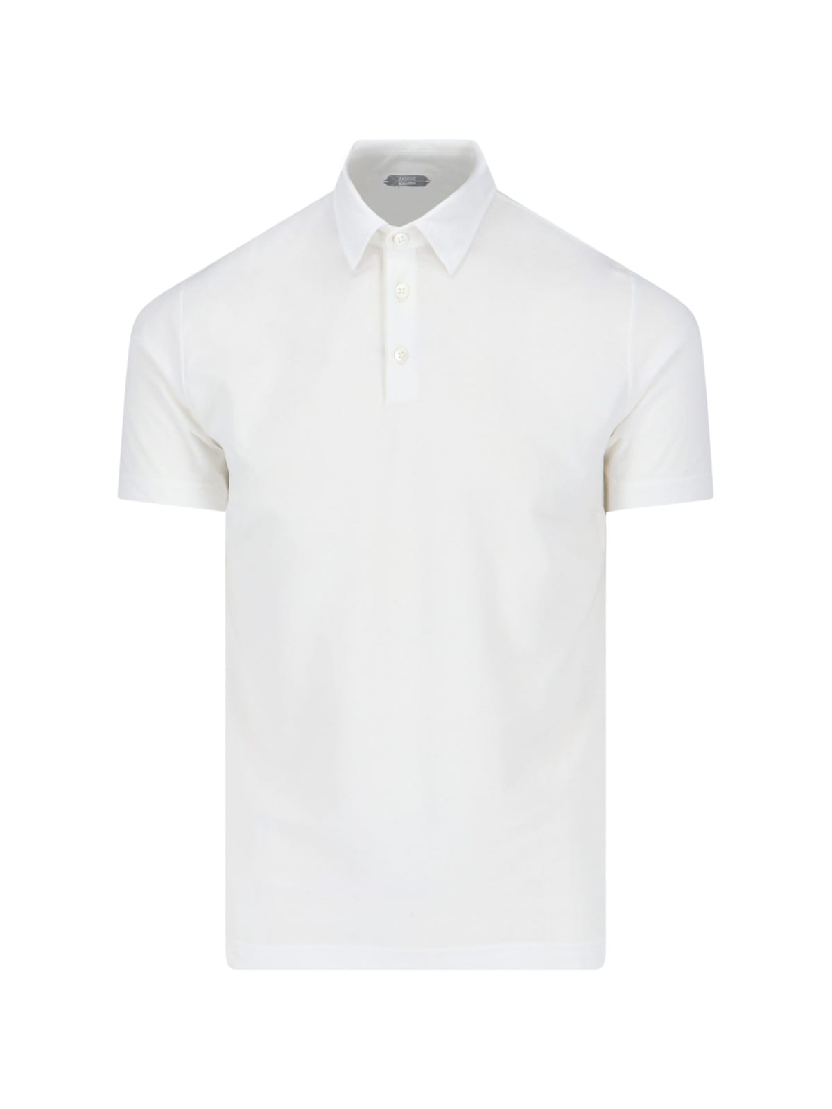 Shop Zanone Basic Polo Shirt In White