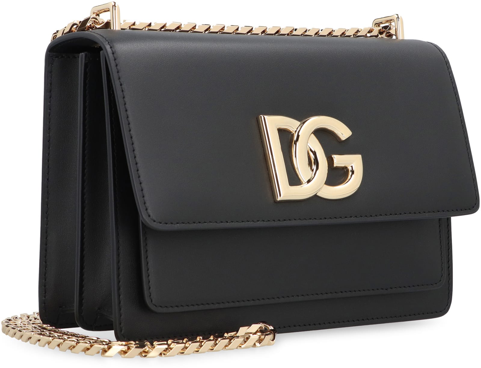 Dolce & Gabbana Leather Crossbody Bag In Black