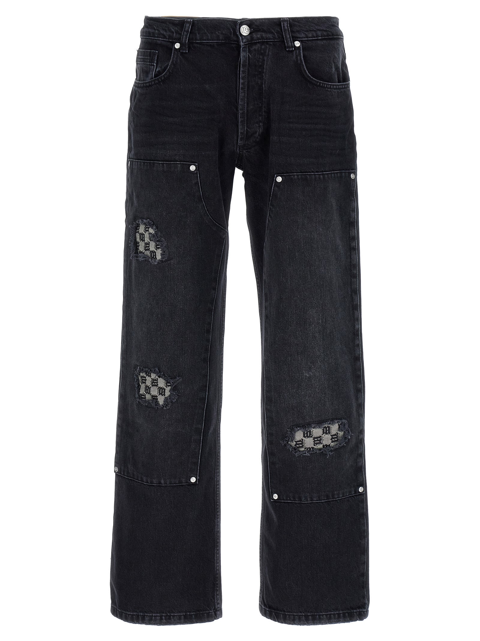 MISBHV Monogram Carpenter Trousers Men Jeans Black in Size:M