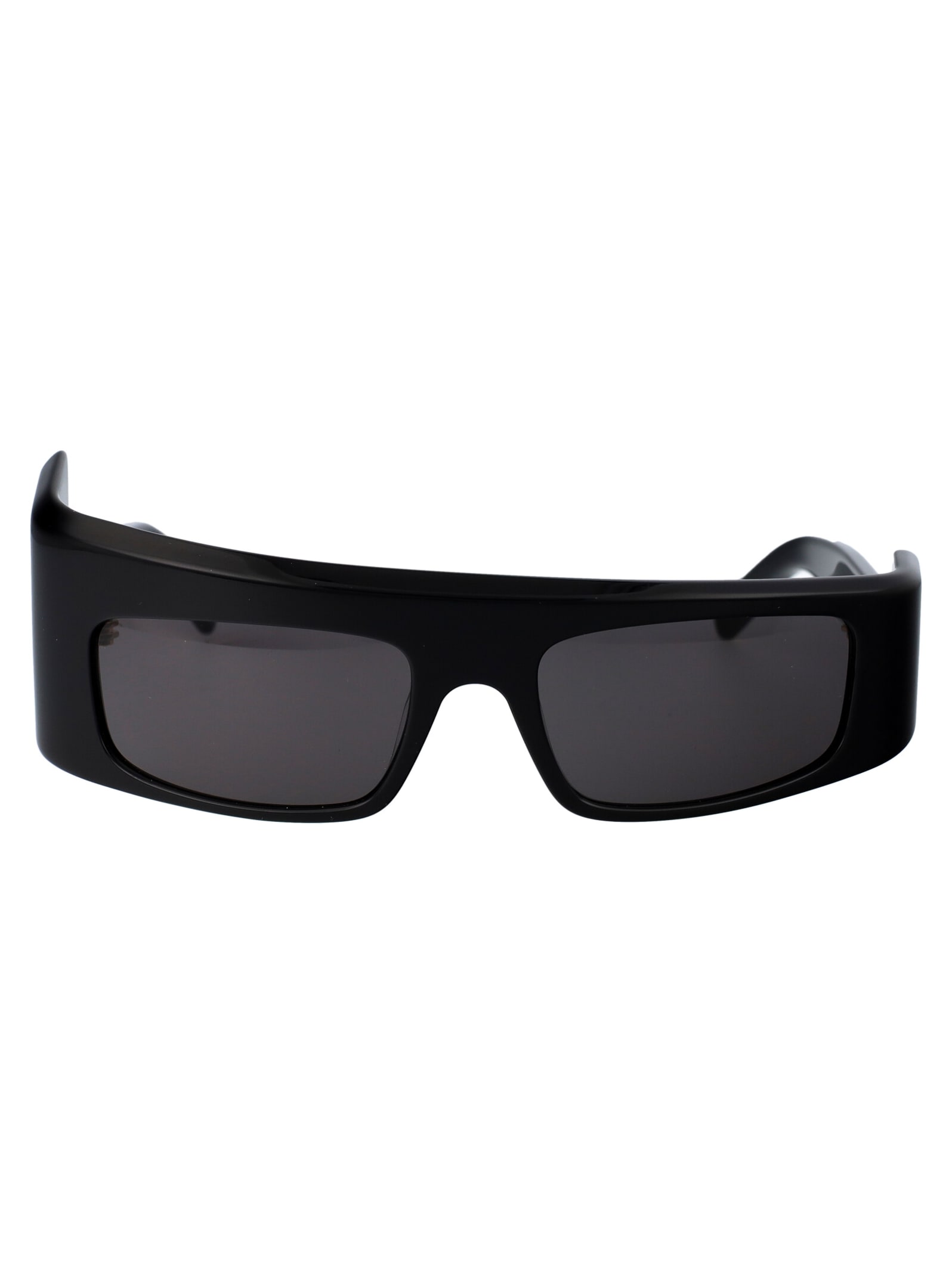 Shop Gcds Gd0043 Sunglasses In 01a Nero Lucido/fumo