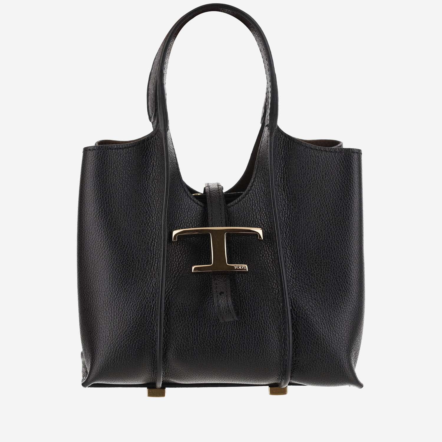Shop Tod's Timeless Leather Mini T Bag In Black