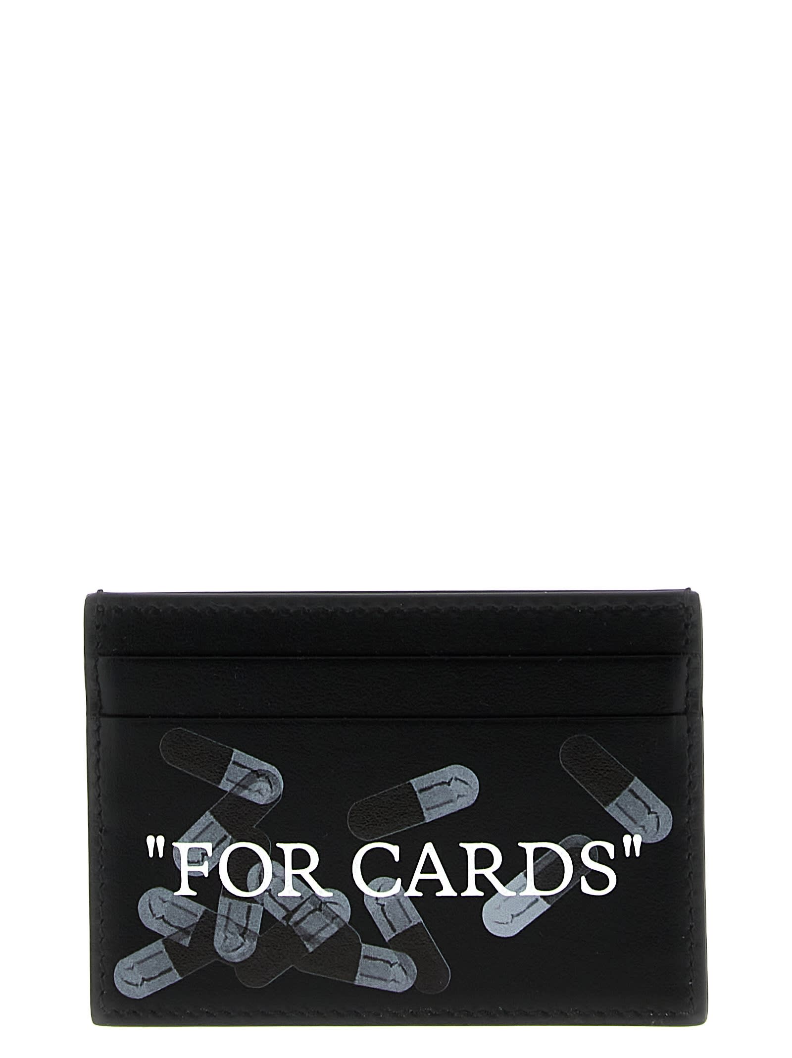 Shop Off-white Quote Bookish Card Holder In White/black