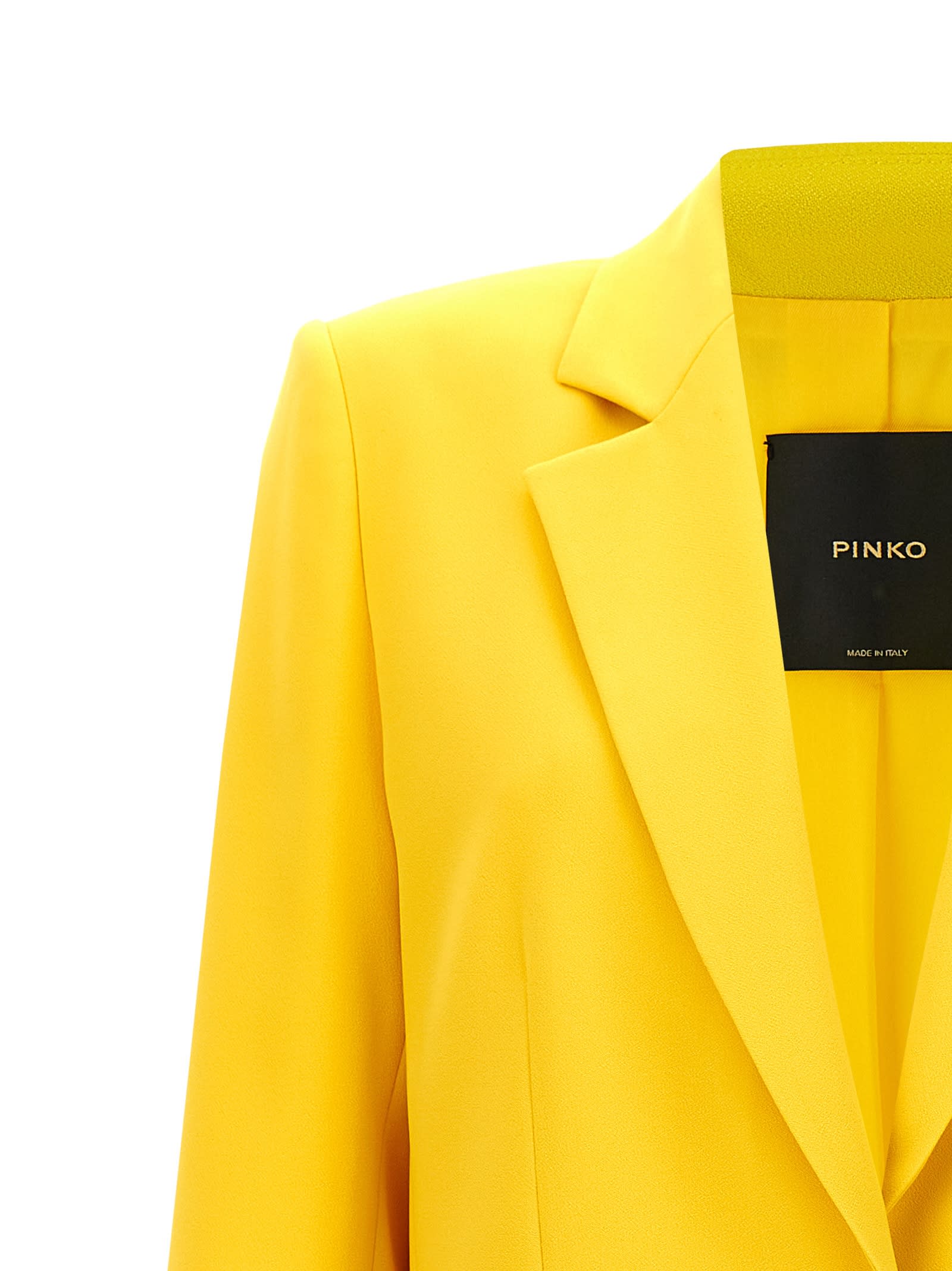 Shop Pinko Esagerata Blazer In Yellow