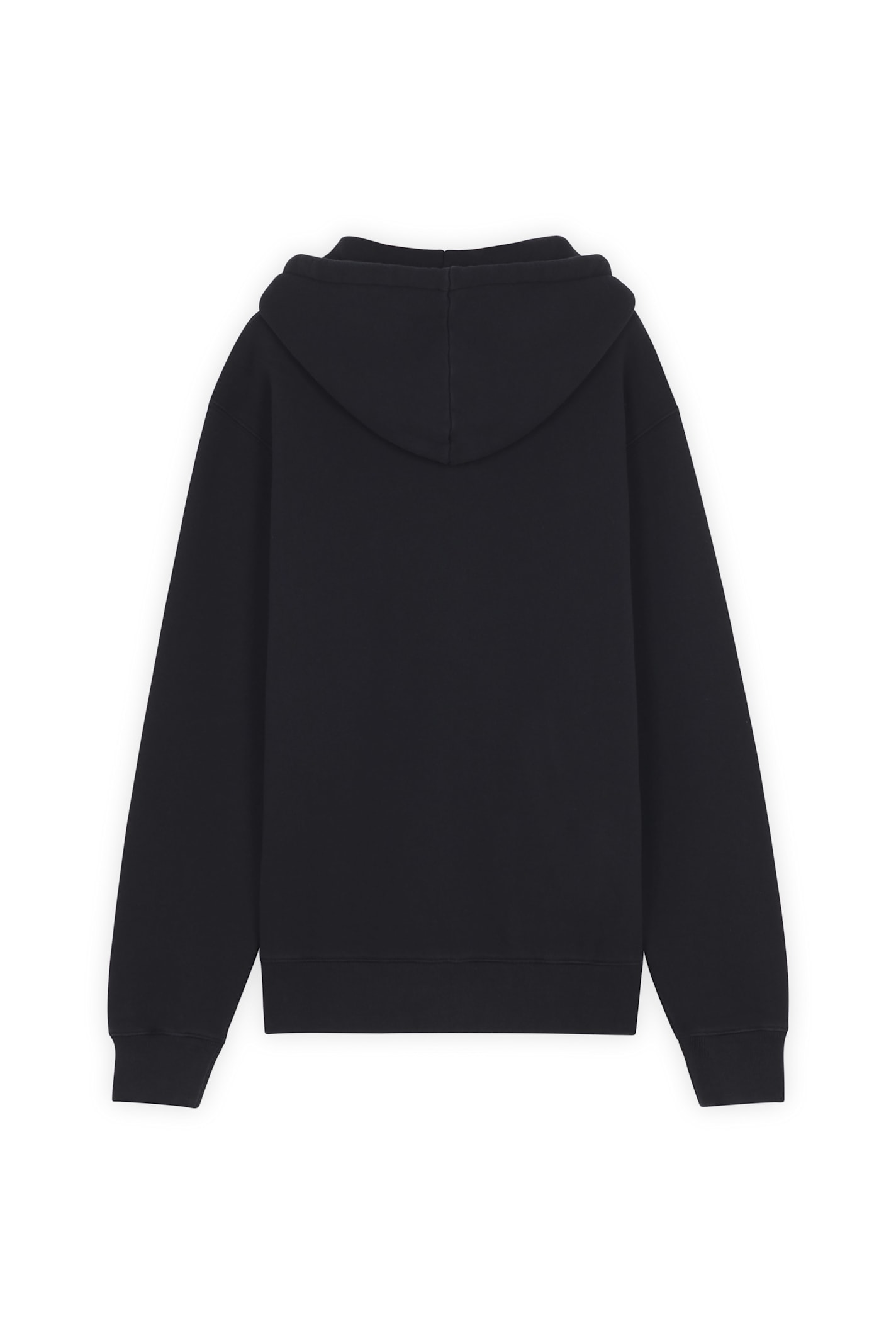 Shop Maison Kitsuné Handwriting Comfort Zipped Hoodie In Black White Bicolor