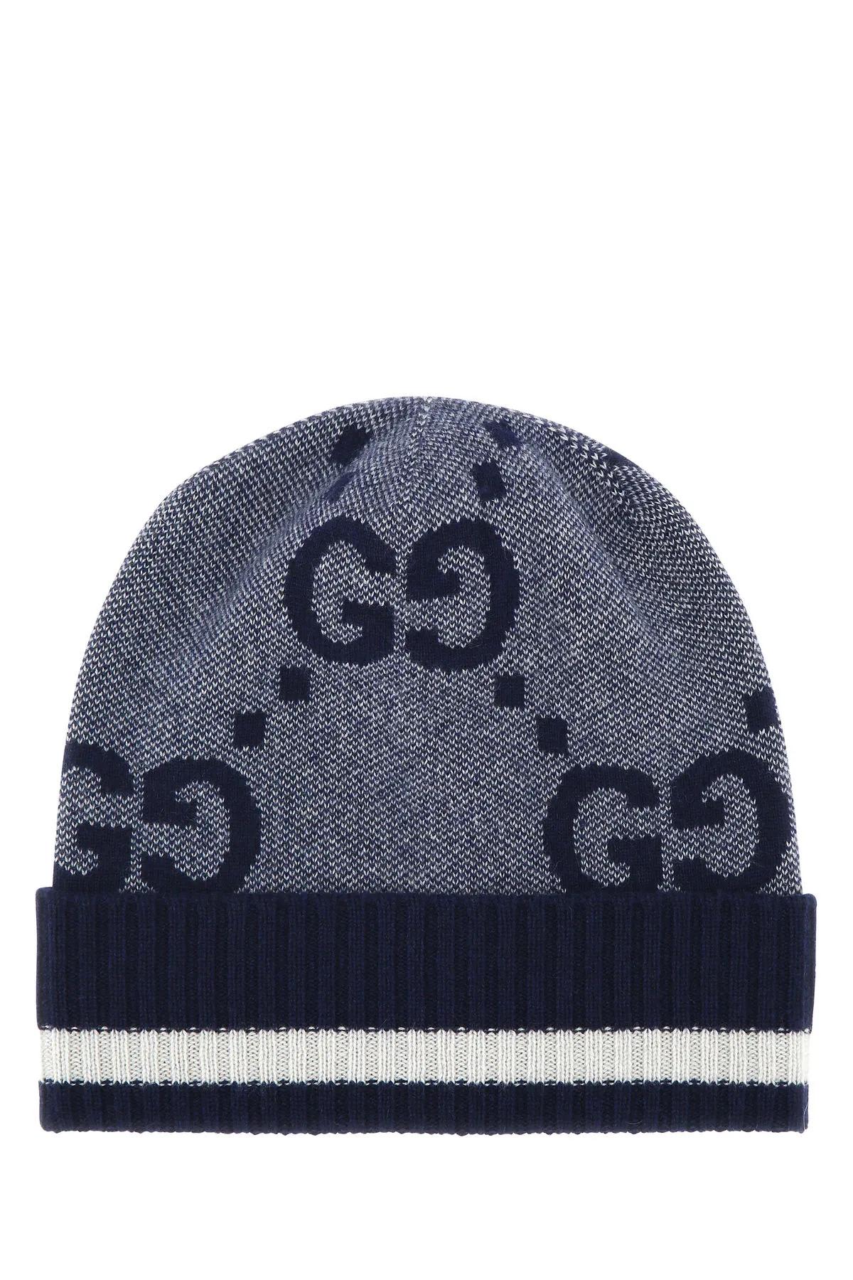 Embroidered Cashmere Beanie Hat