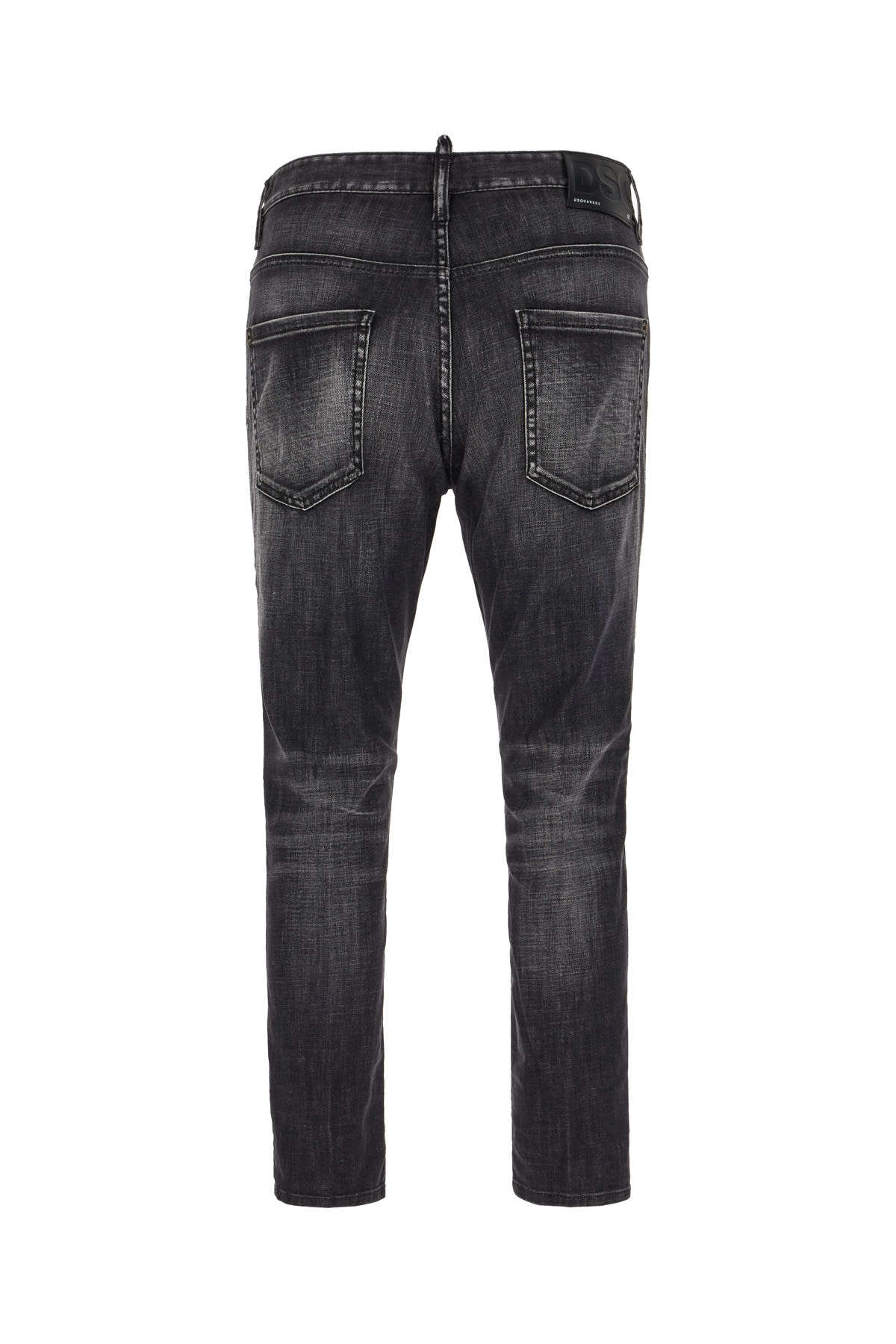 Shop Dsquared2 Charcoal Denim Jeans In Black