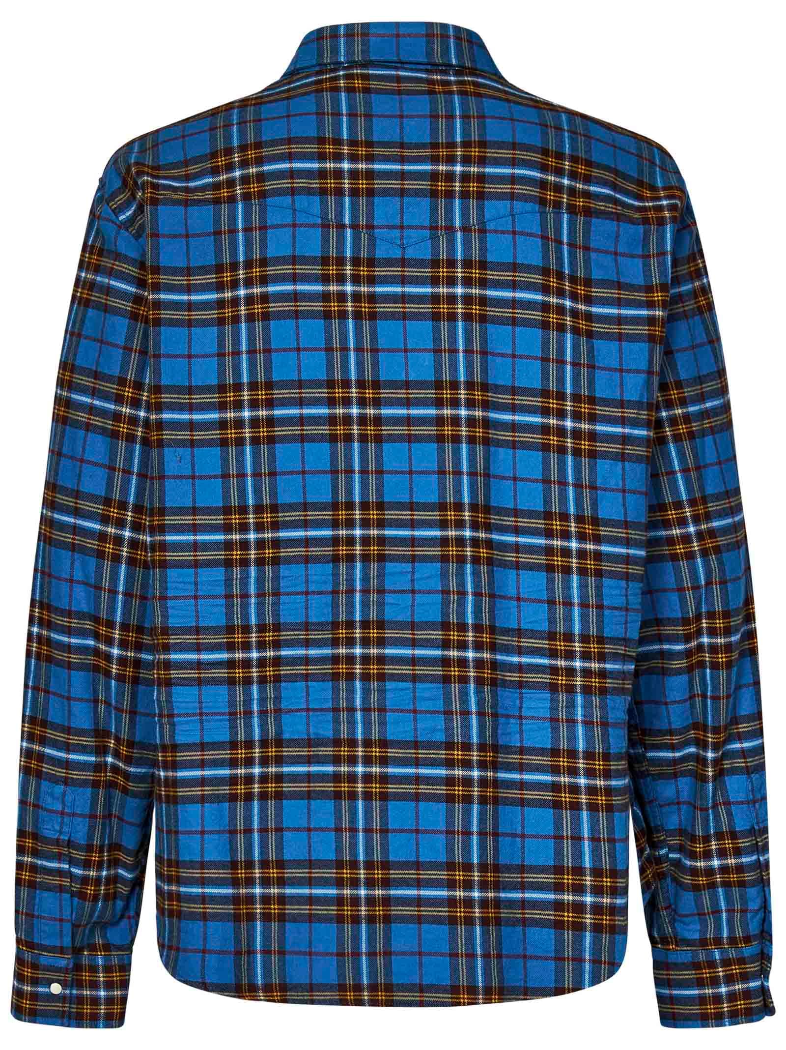 Shop Dsquared2 Canadian Check Flanel Shirt In Blue