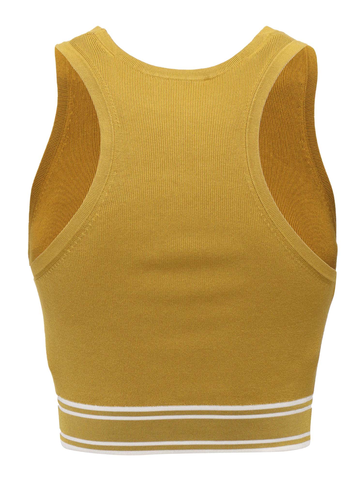 Elisabetta Franchi Round-neck Vest In Yellow
