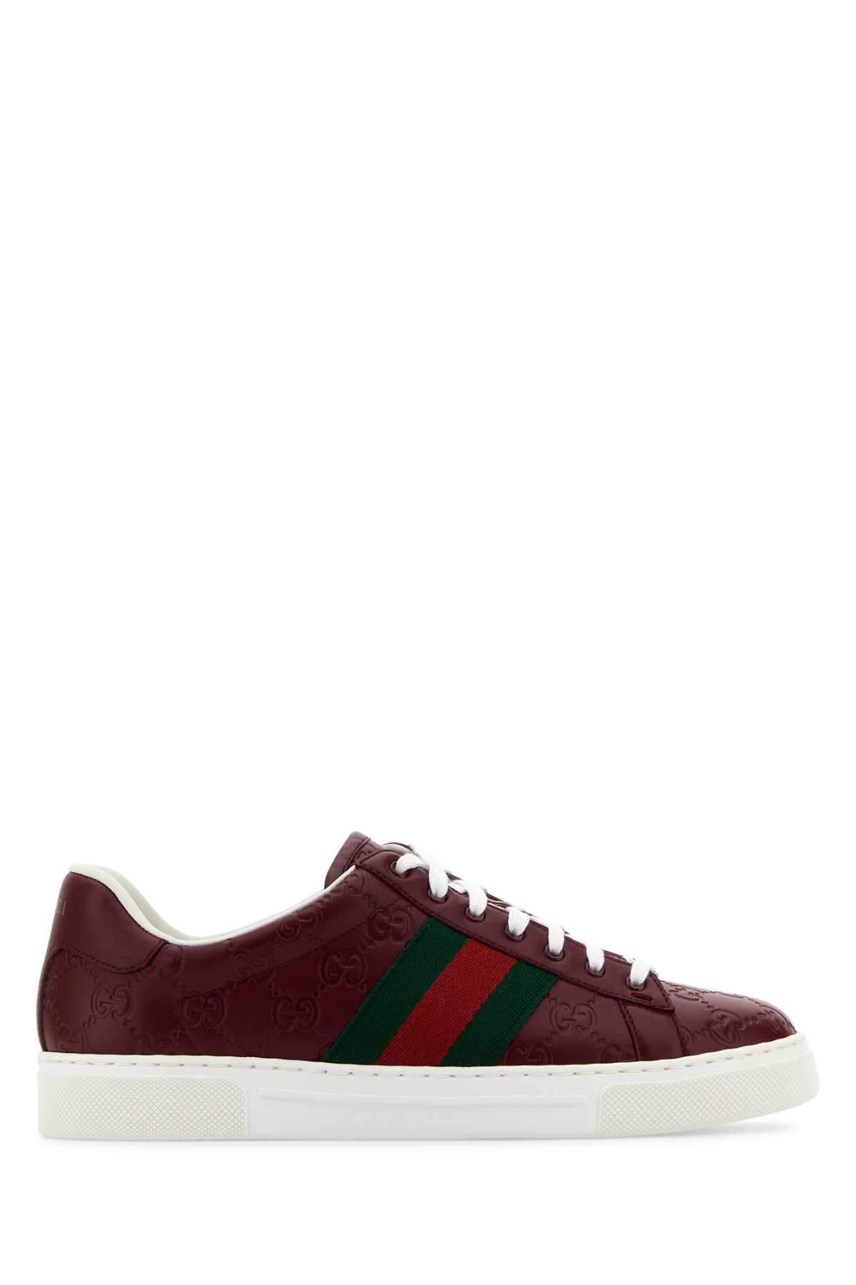 Burgundy Leather Ace Sneakers