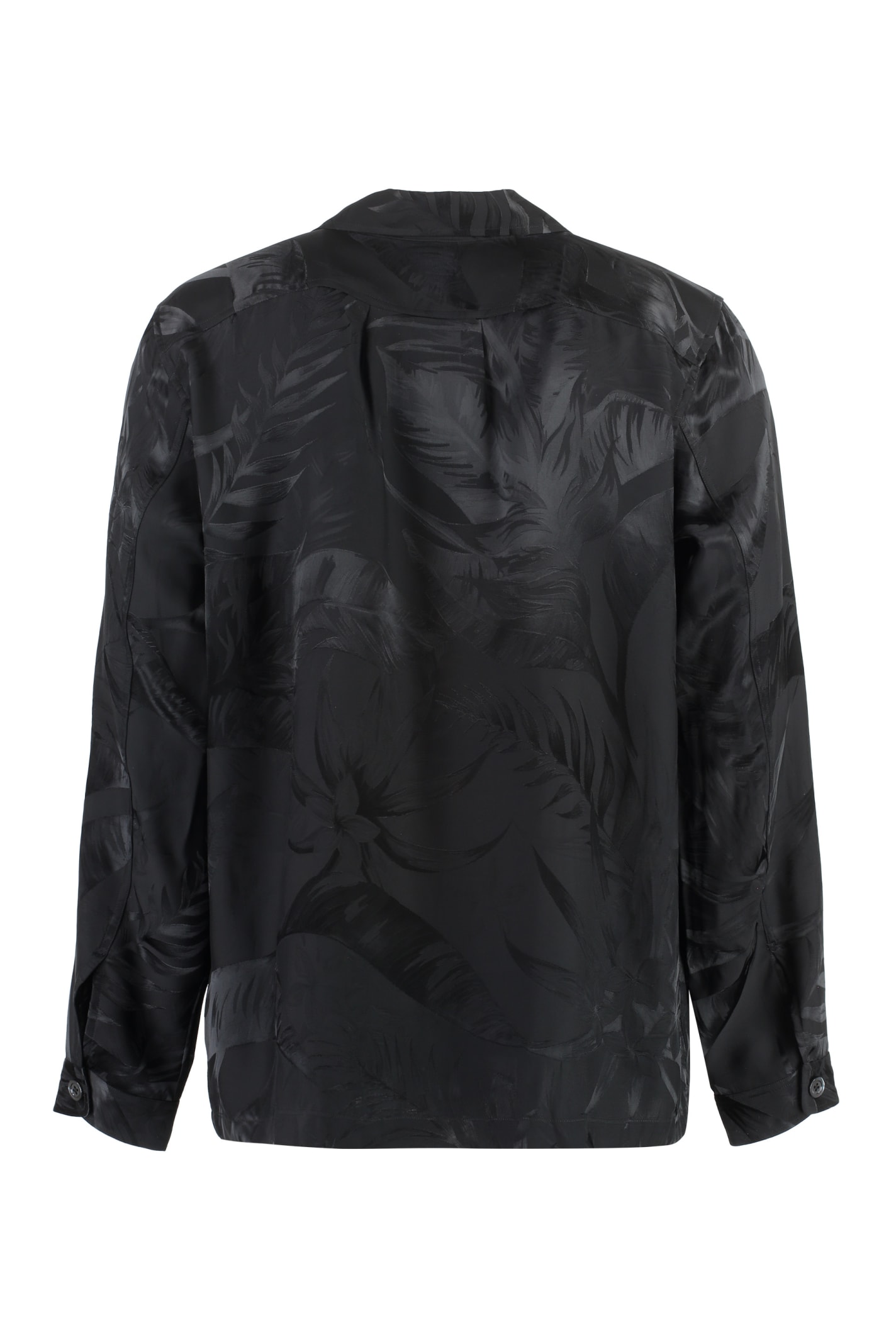 Shop Tom Ford Printed Viscose Shirt In Black