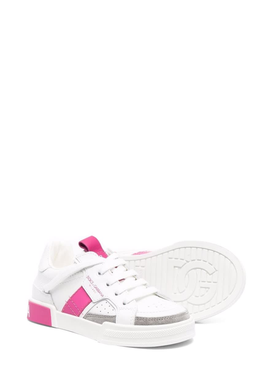 Dolce & Gabbana Sneaker Bassa Allacciata In White