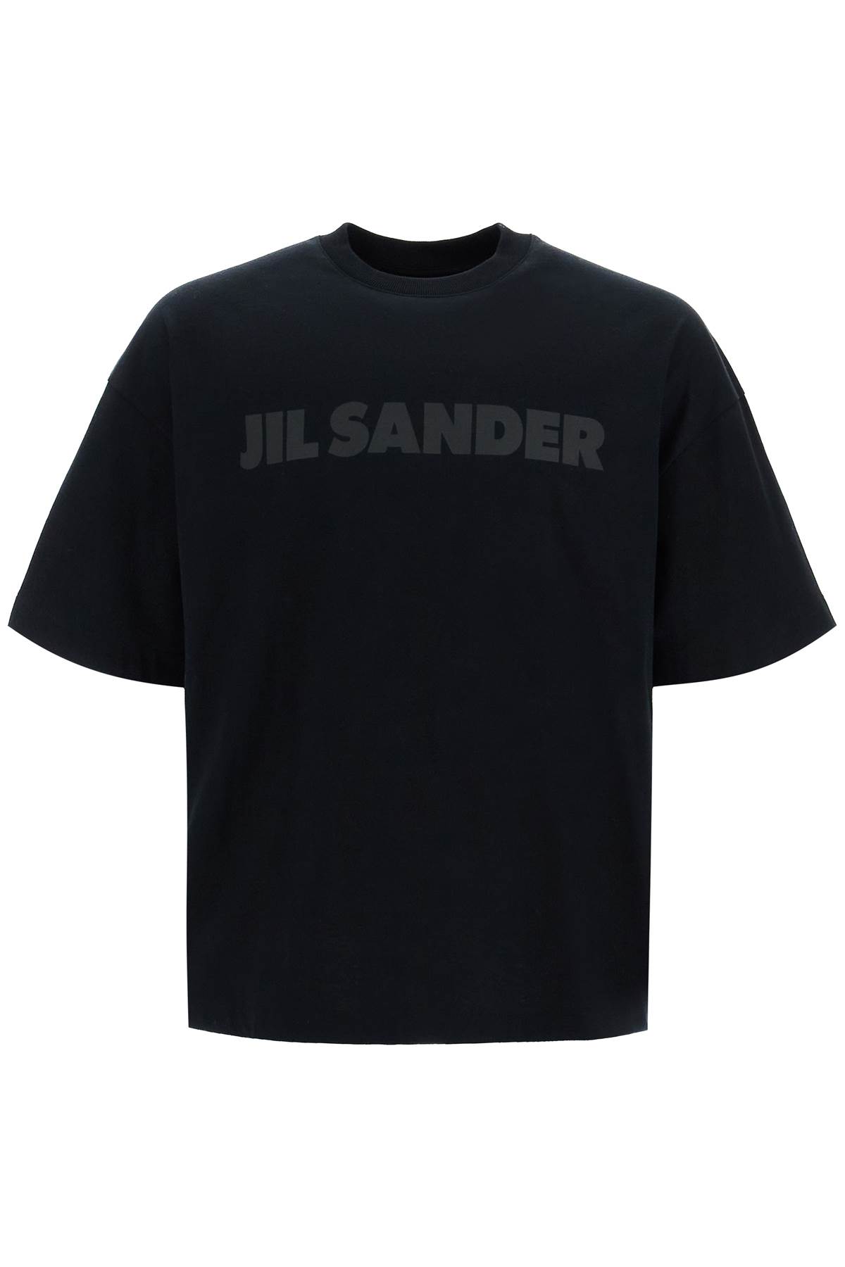 Shop Jil Sander Logo Print Boxy T-shirt In Black (black)