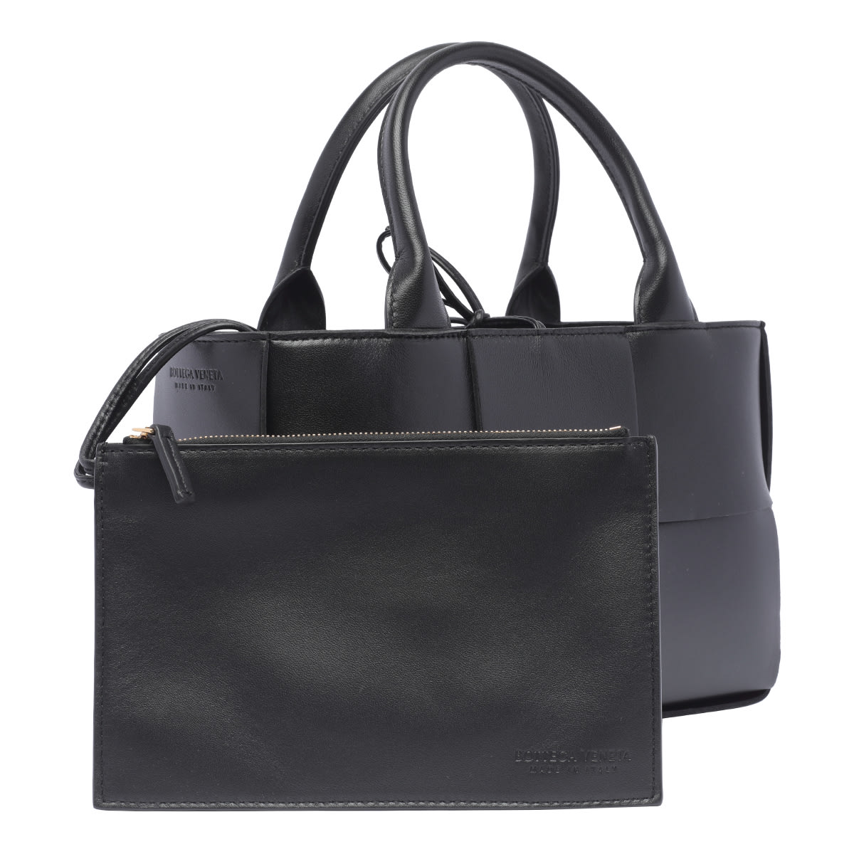 Shop Bottega Veneta Mini Arco Tote Bag In Black