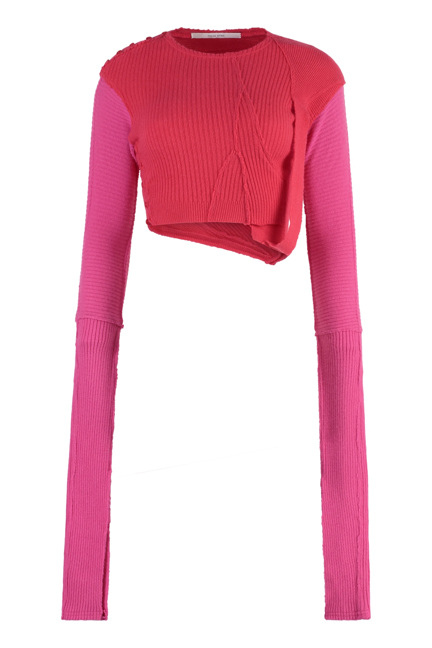 Shop Talia Byre Knitted Top In Fuchsia