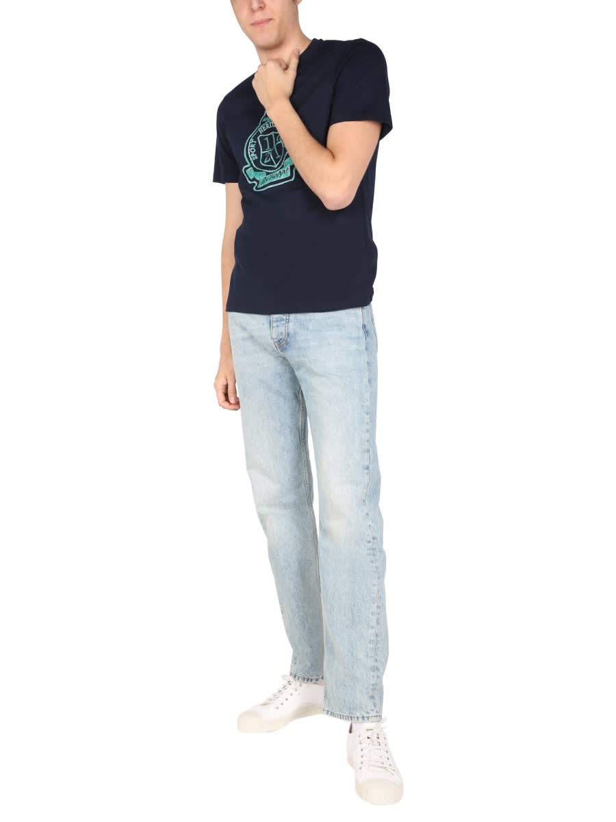 Ballantyne Crest-print T-shirt In Blue