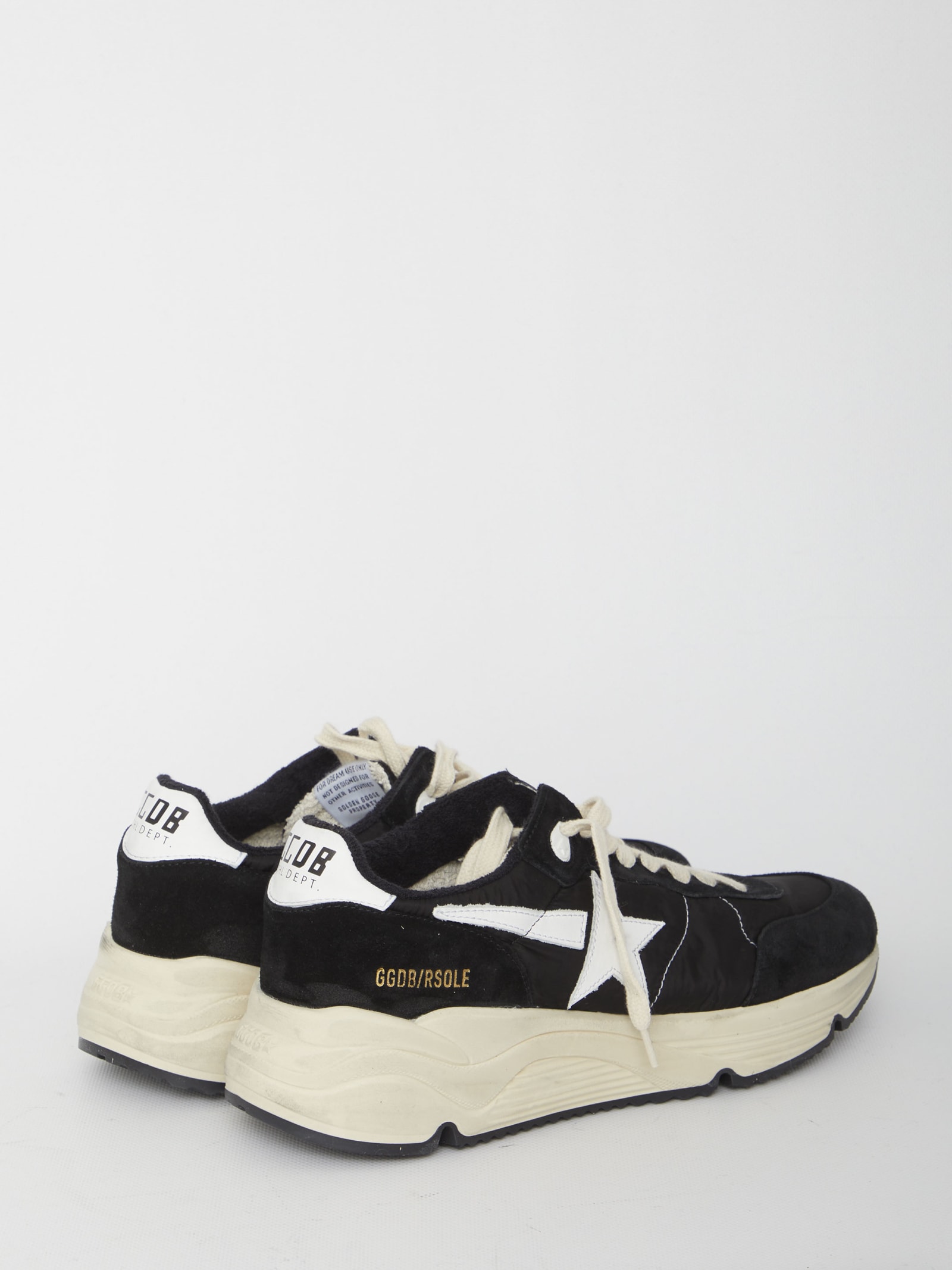 Shop Golden Goose Running Sole Sneakers In Black