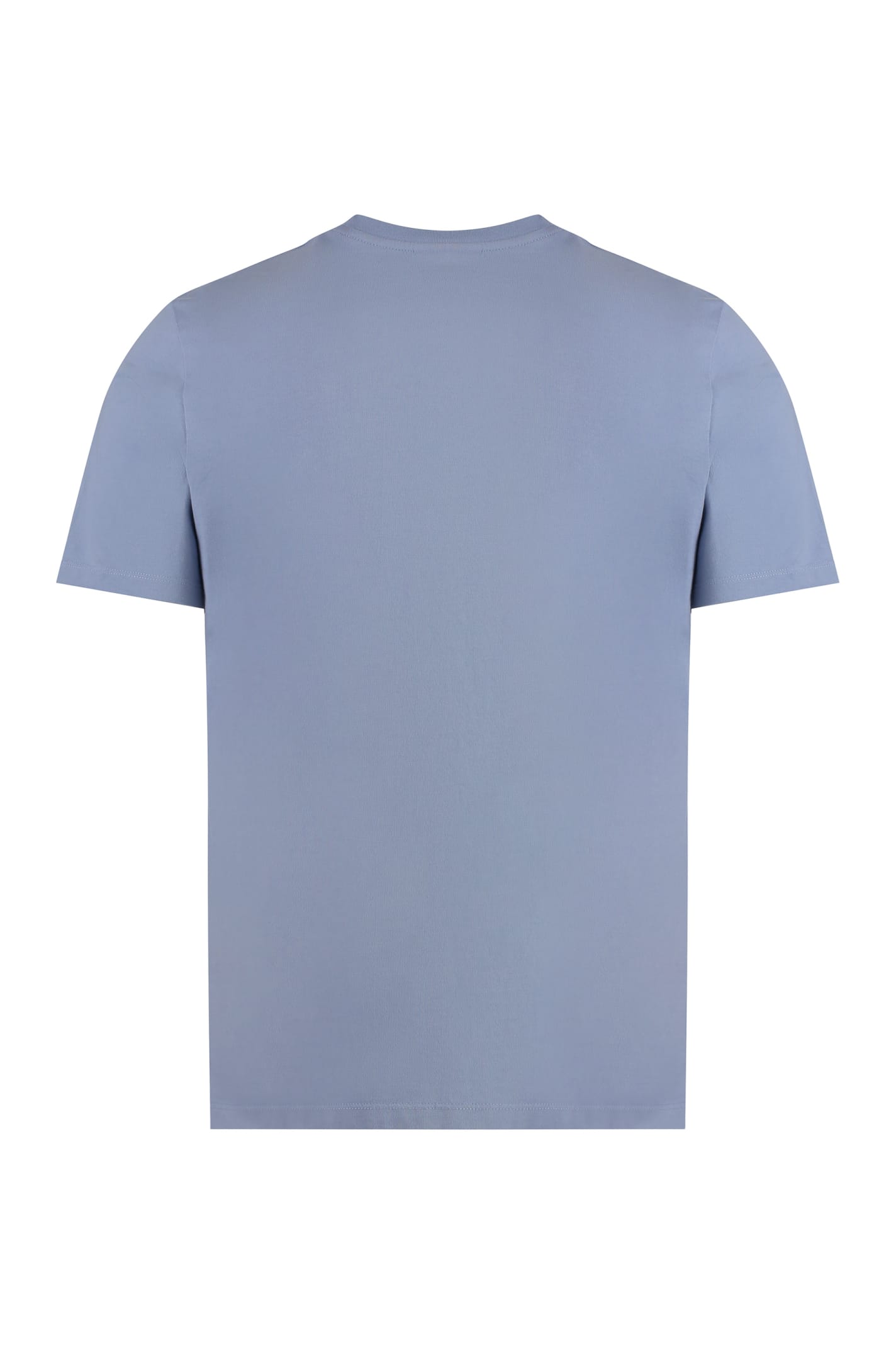 Shop Maison Kitsuné Cotton Crew-neck T-shirt In Beat Blue