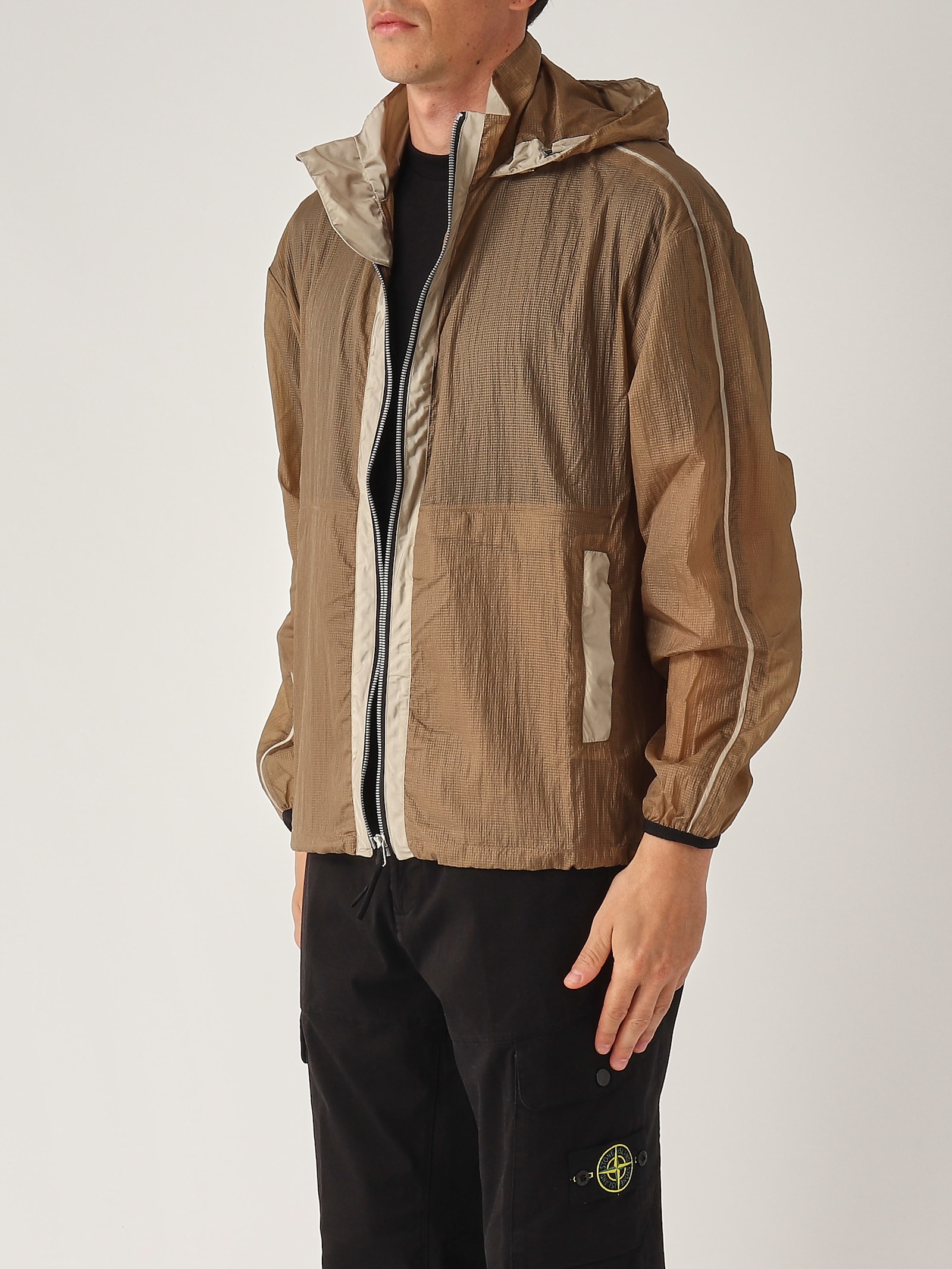 Premiata Mirror Var 72 In Ripstop Naturale Jacket In Brown