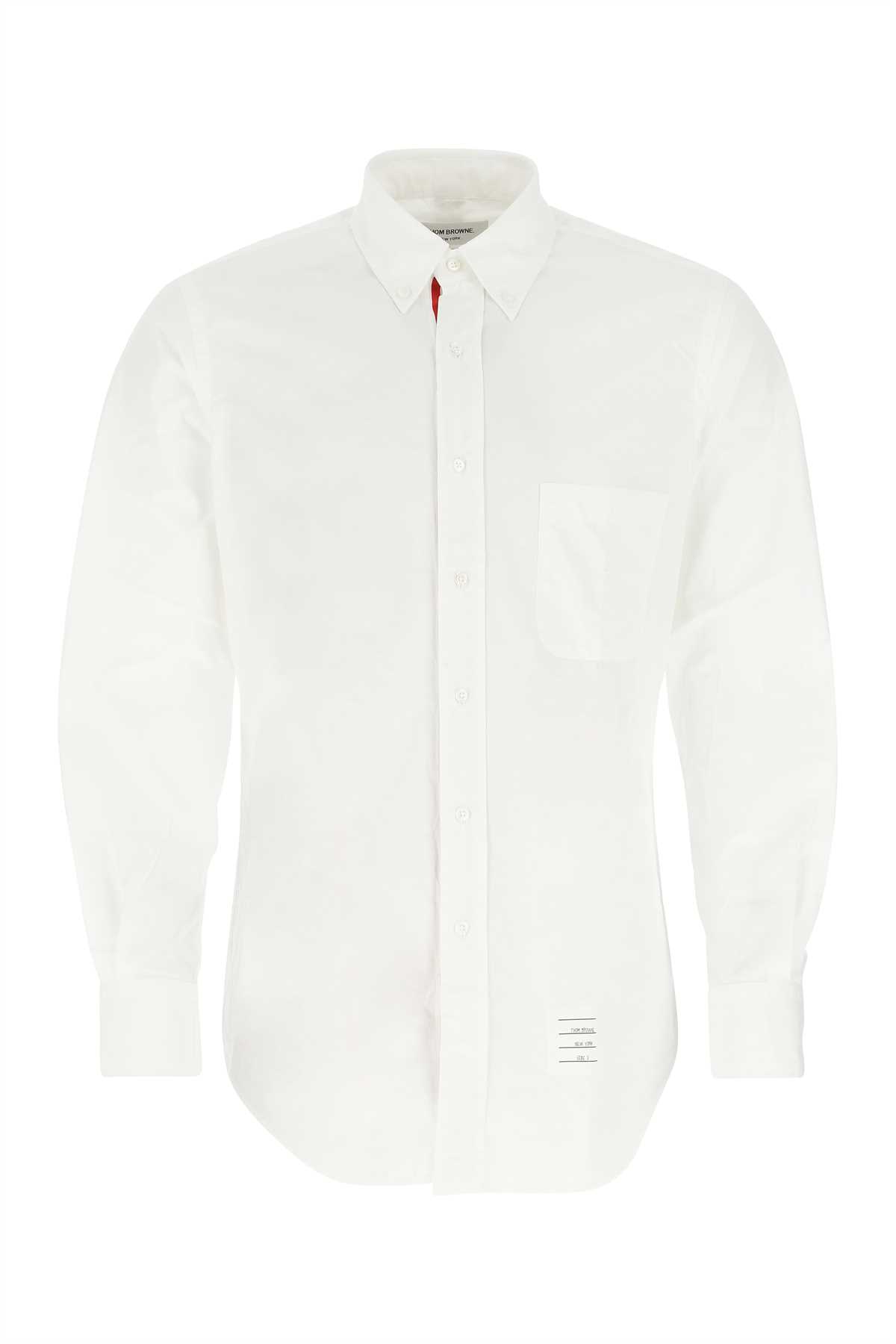 Shop Thom Browne White Cotton Shirt