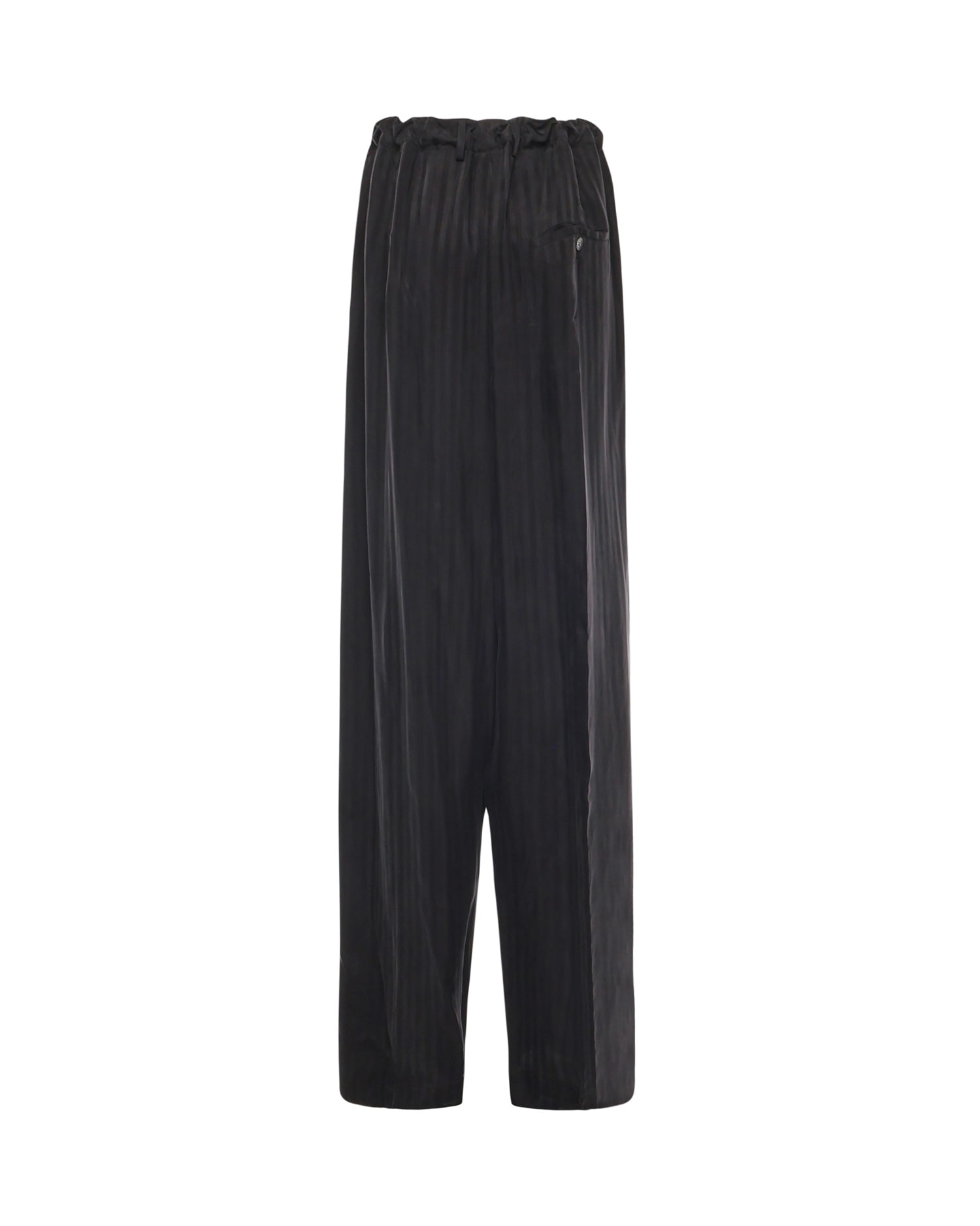 Balenciaga Drawstring Trousers In Black