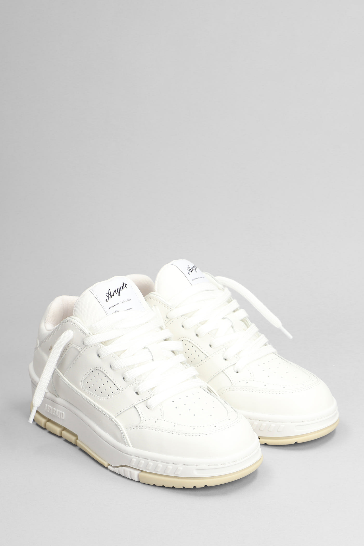 Shop Axel Arigato Area Lo Sneakers In White Leather In Bianco