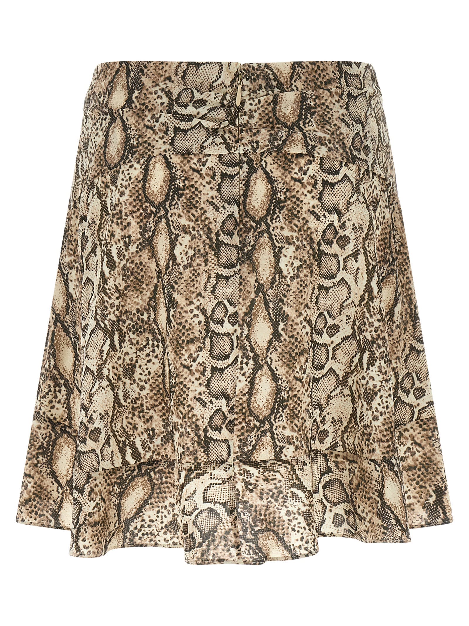 Isabel Marant Ozany Snake-print Silk-blend Miniskirt In Multicolor