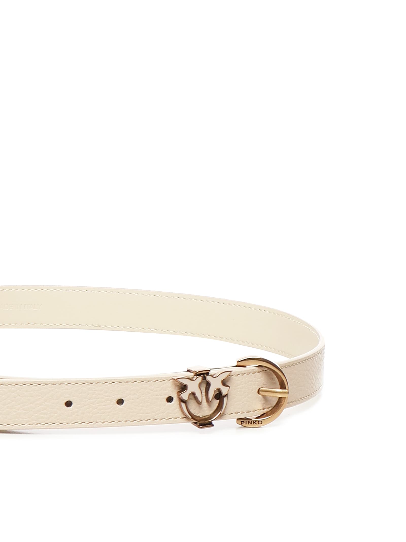 Shop Pinko Leather Belt With Logo