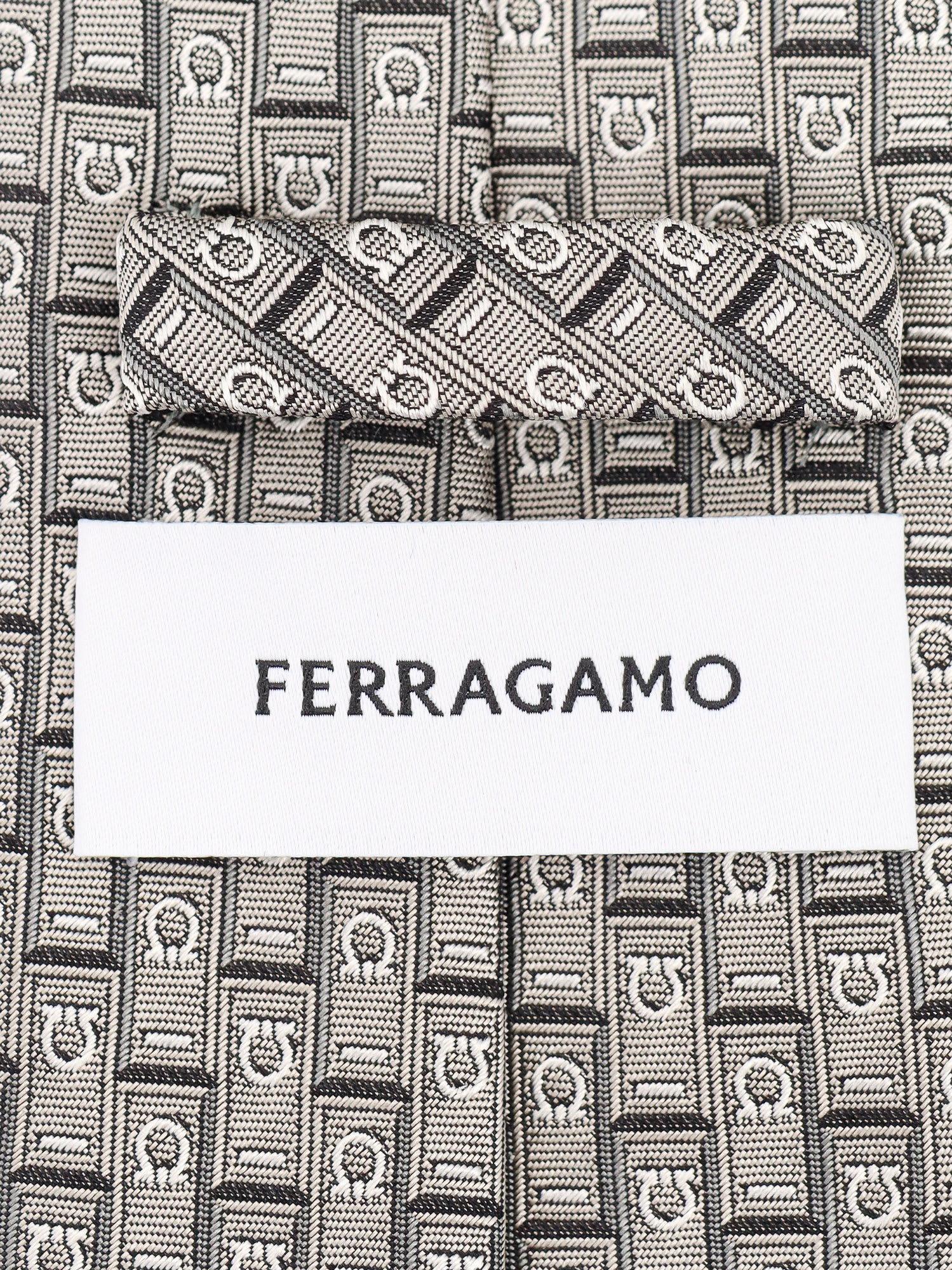 Shop Ferragamo Tie In Grey