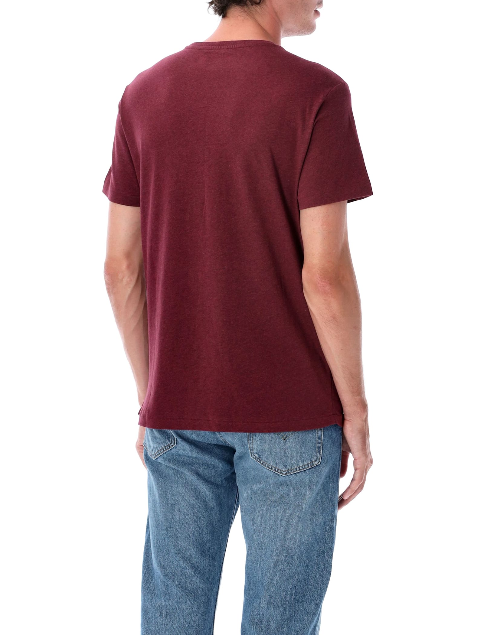 Polo Ralph Lauren Cotton T-shirt In Burgundy