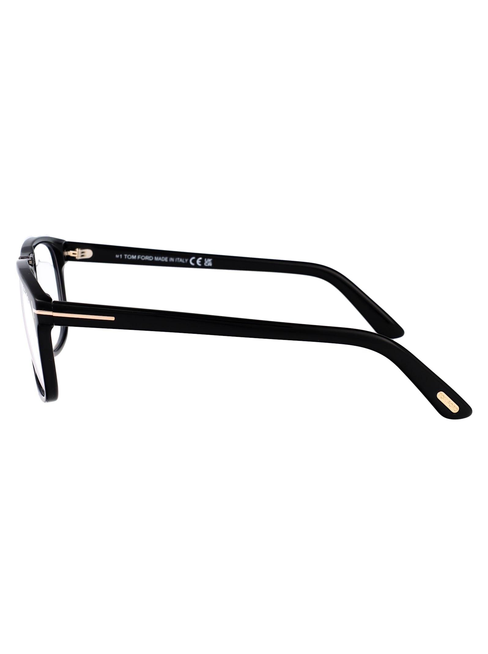Tom Ford Womens Black Tr001853 Round-frame Acetate Optical Glasses In Nero Lucido