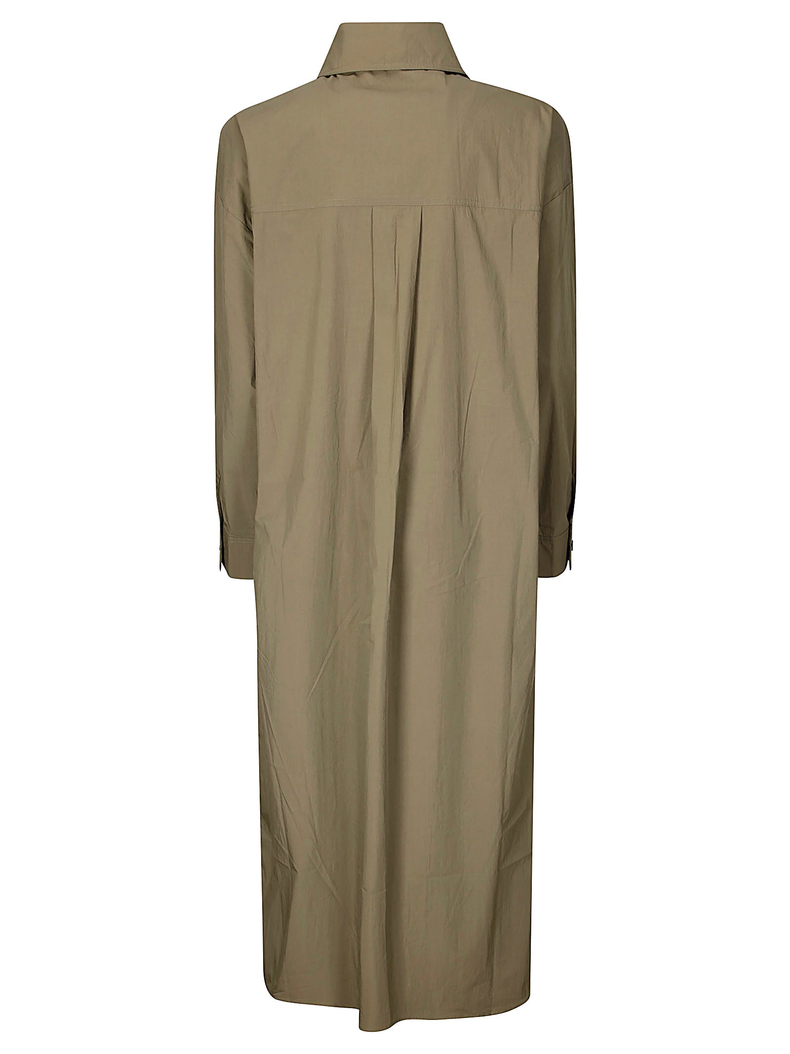 P.a.r.o.s.h . Olive Dresslong Sleeve Dress With Collar In Gray