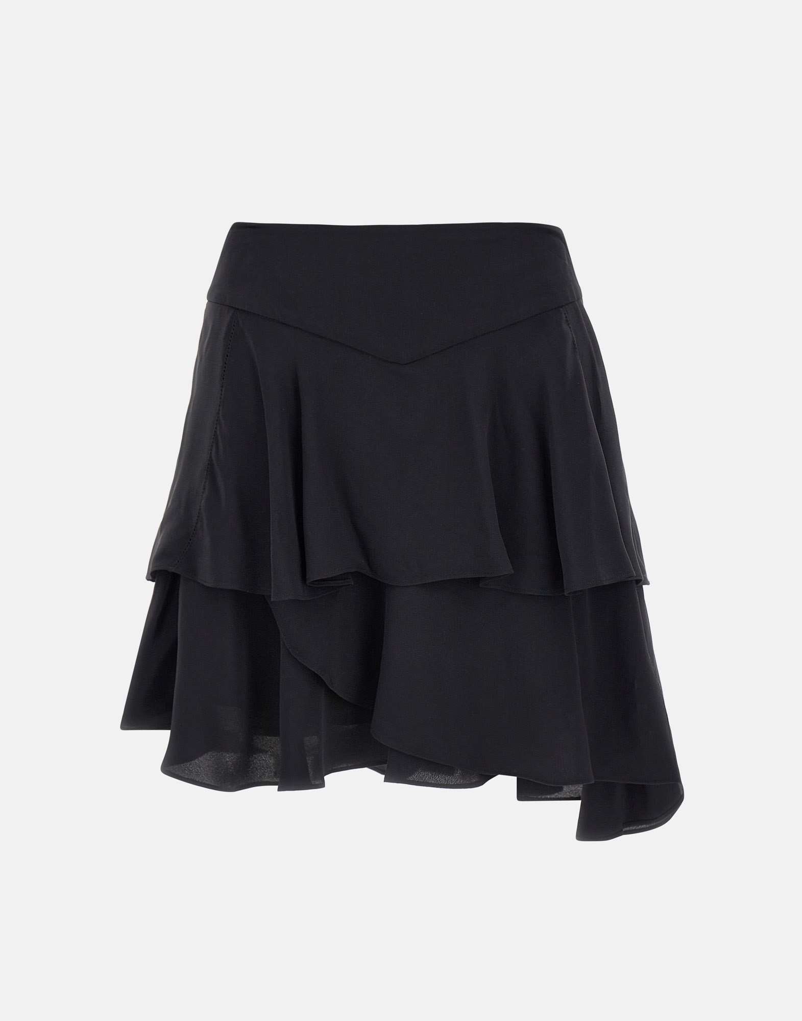 Iro Emerie Viscose And Silk Skirt In Black